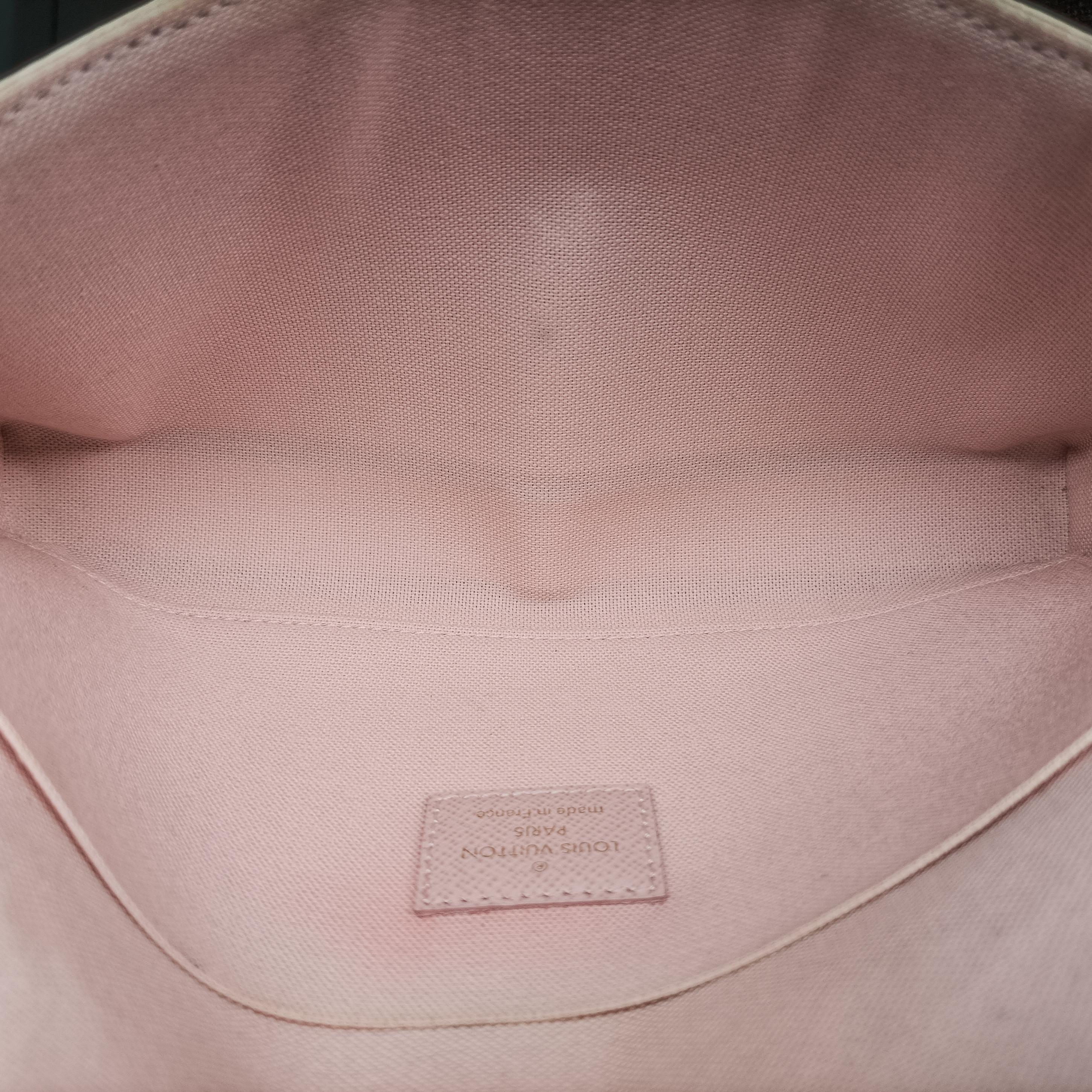 Pre-owned Louis Vuitton Pochette FeLICIE Azur Damier Canvas N63106 shoulderbag | stylenewstar