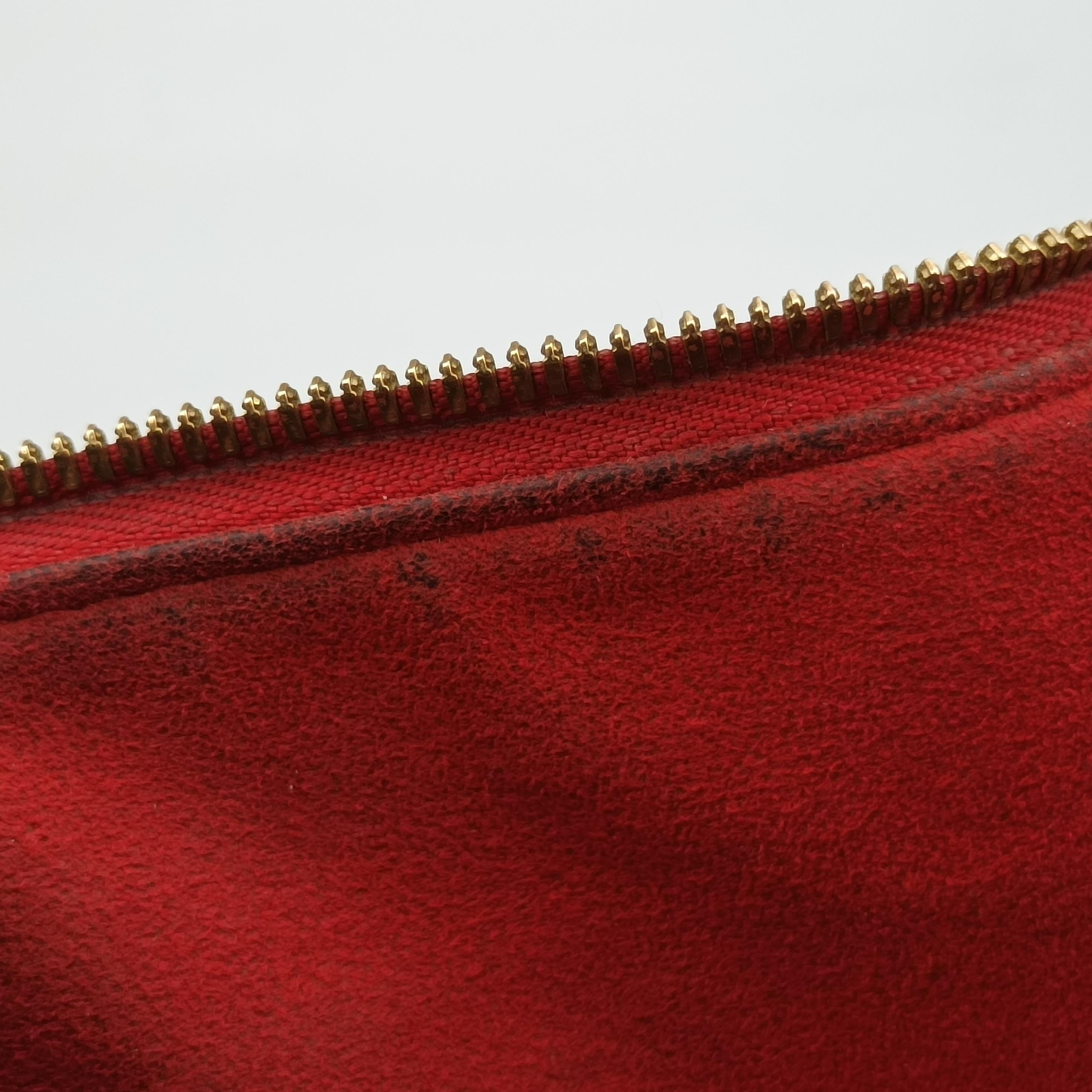 Vintage Louis Vuitton PALLAS Brown×CERISE Monogram Canvas×calf leather M41175 shoulderbag | stylenewstar