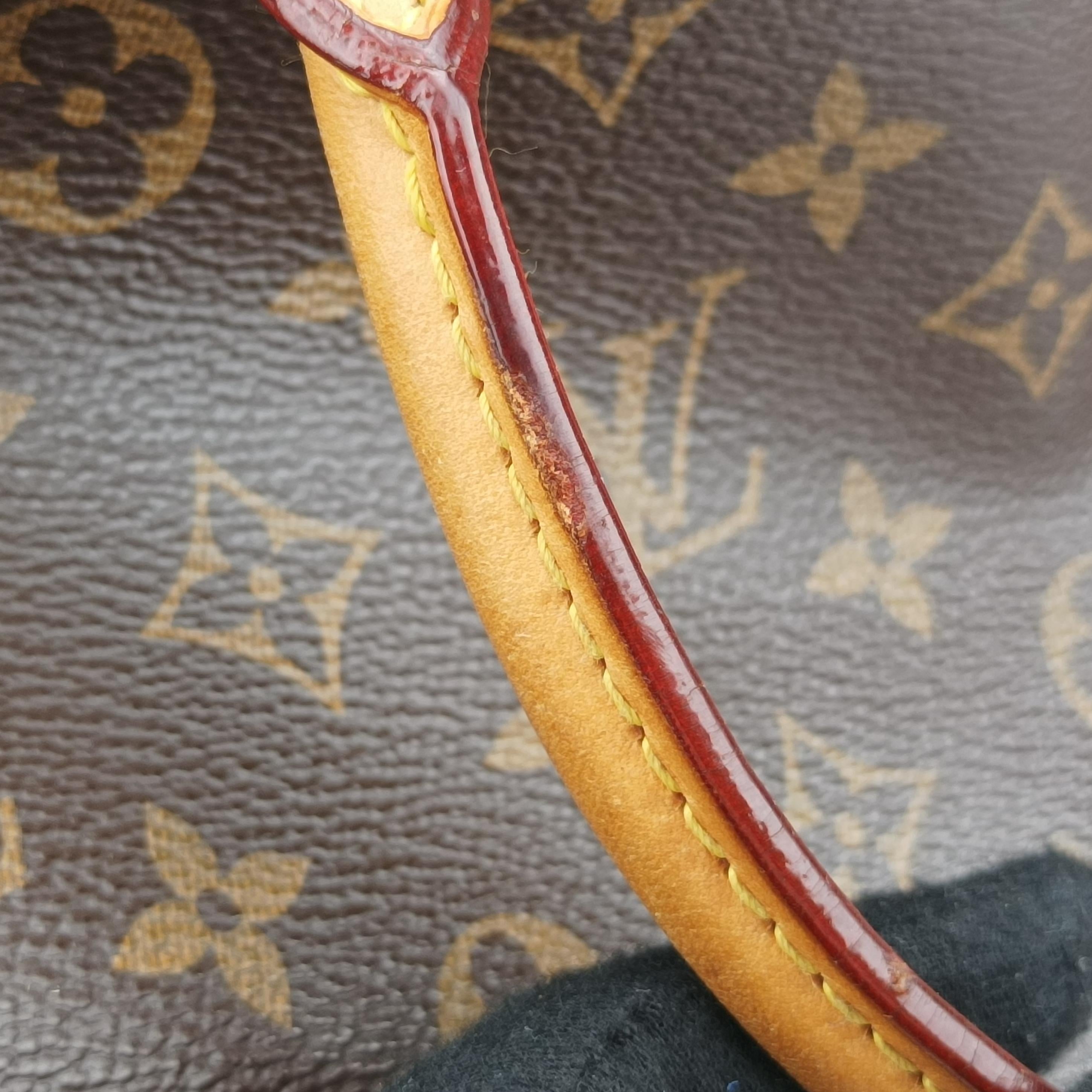 Vintage Louis Vuitton PALLAS Brown×CERISE Monogram Canvas×calf leather M41175 shoulderbag | stylenewstar