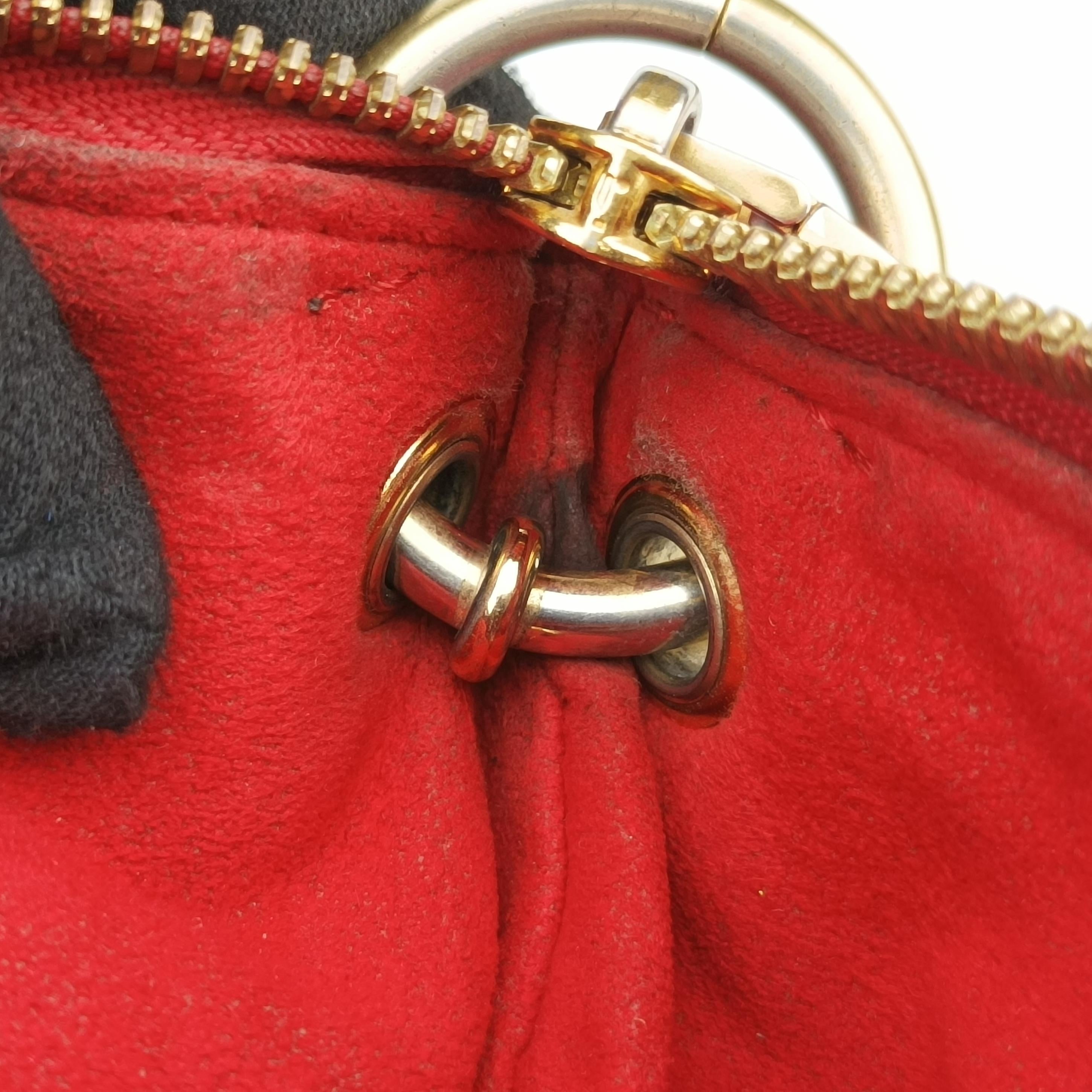 Vintage Louis Vuitton PALLAS Brown×CERISE Monogram Canvas×calf leather M41175 shoulderbag | stylenewstar