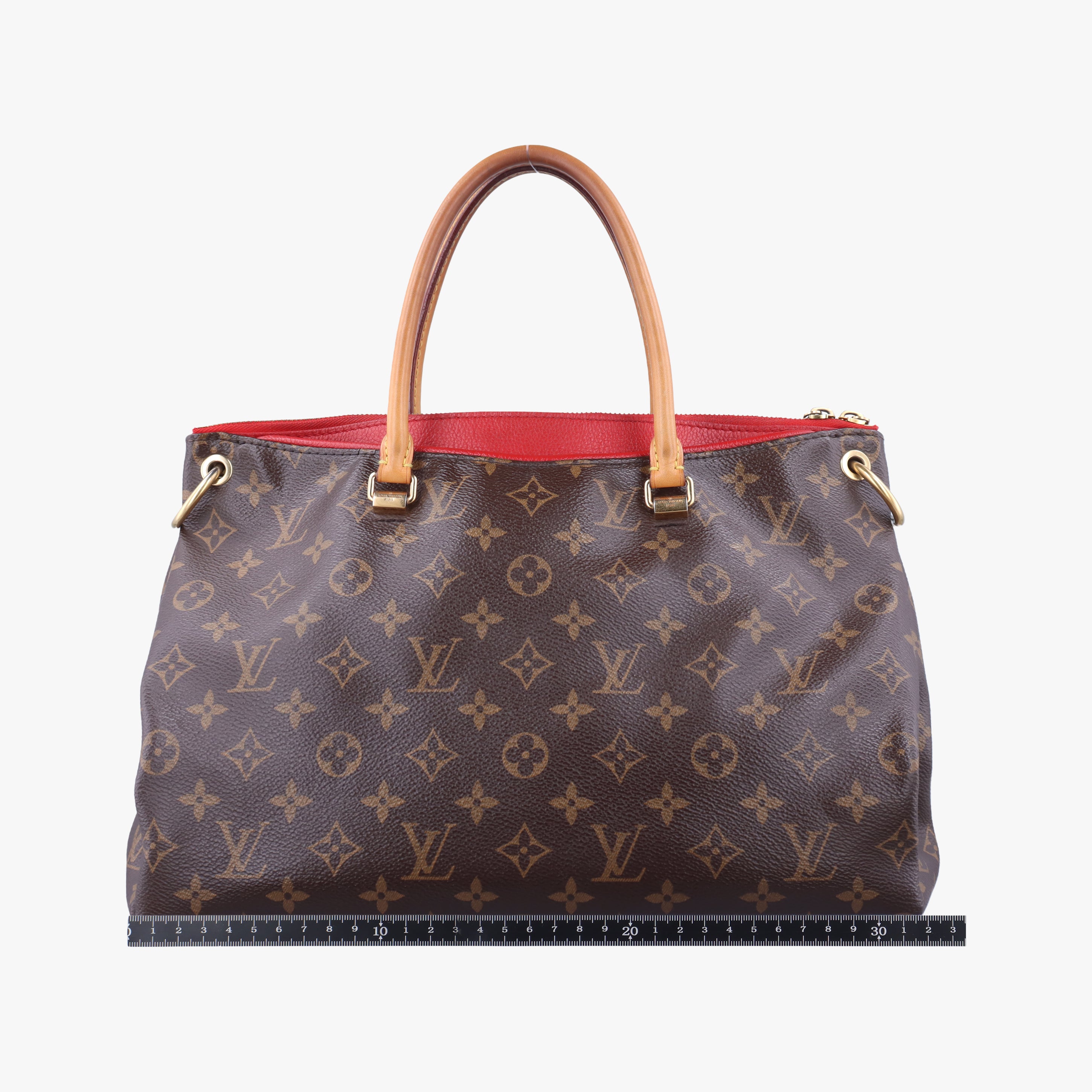Vintage Louis Vuitton PALLAS Brown×CERISE Monogram Canvas×calf leather M41175 shoulderbag | stylenewstar