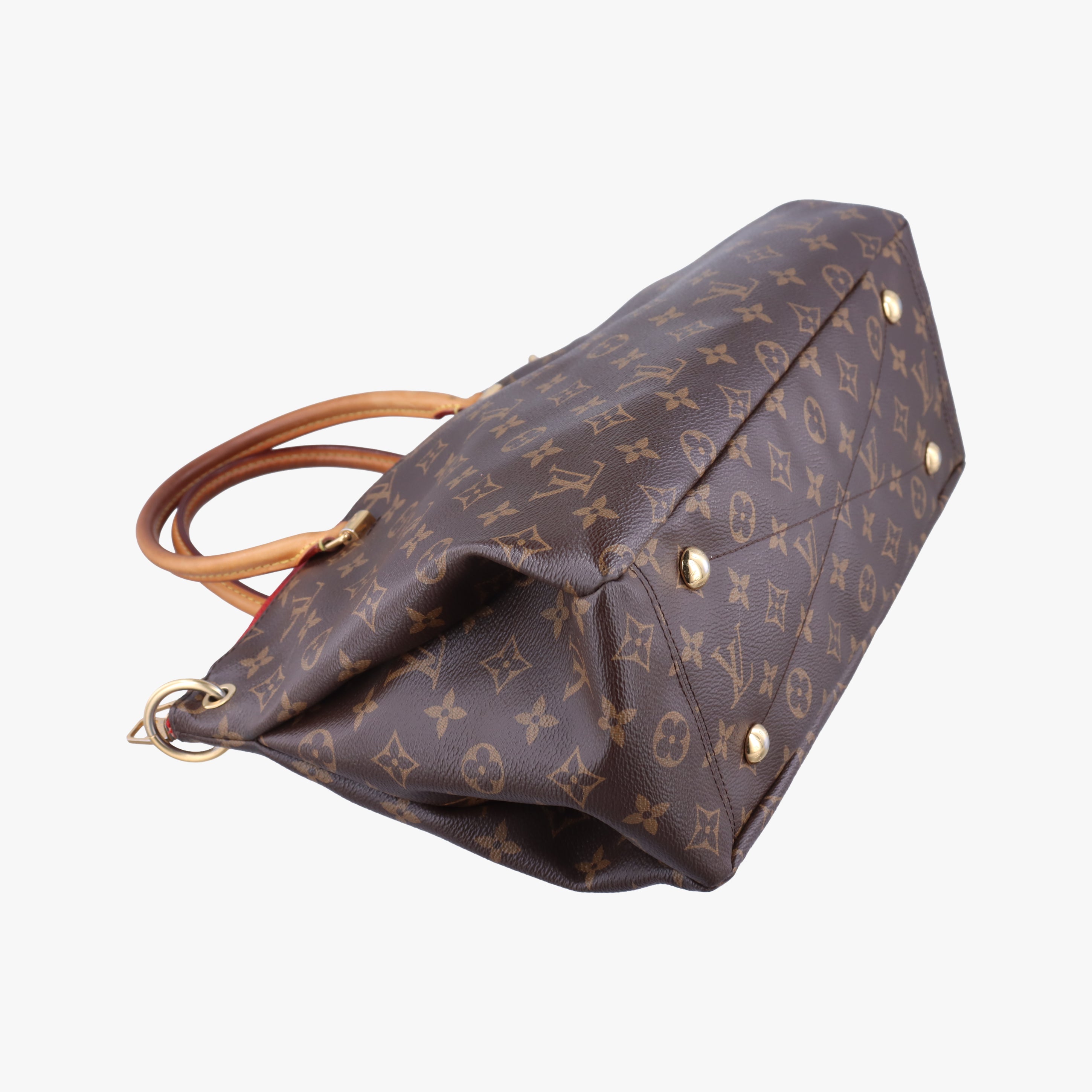 Vintage Louis Vuitton PALLAS Brown×CERISE Monogram Canvas×calf leather M41175 shoulderbag | stylenewstar