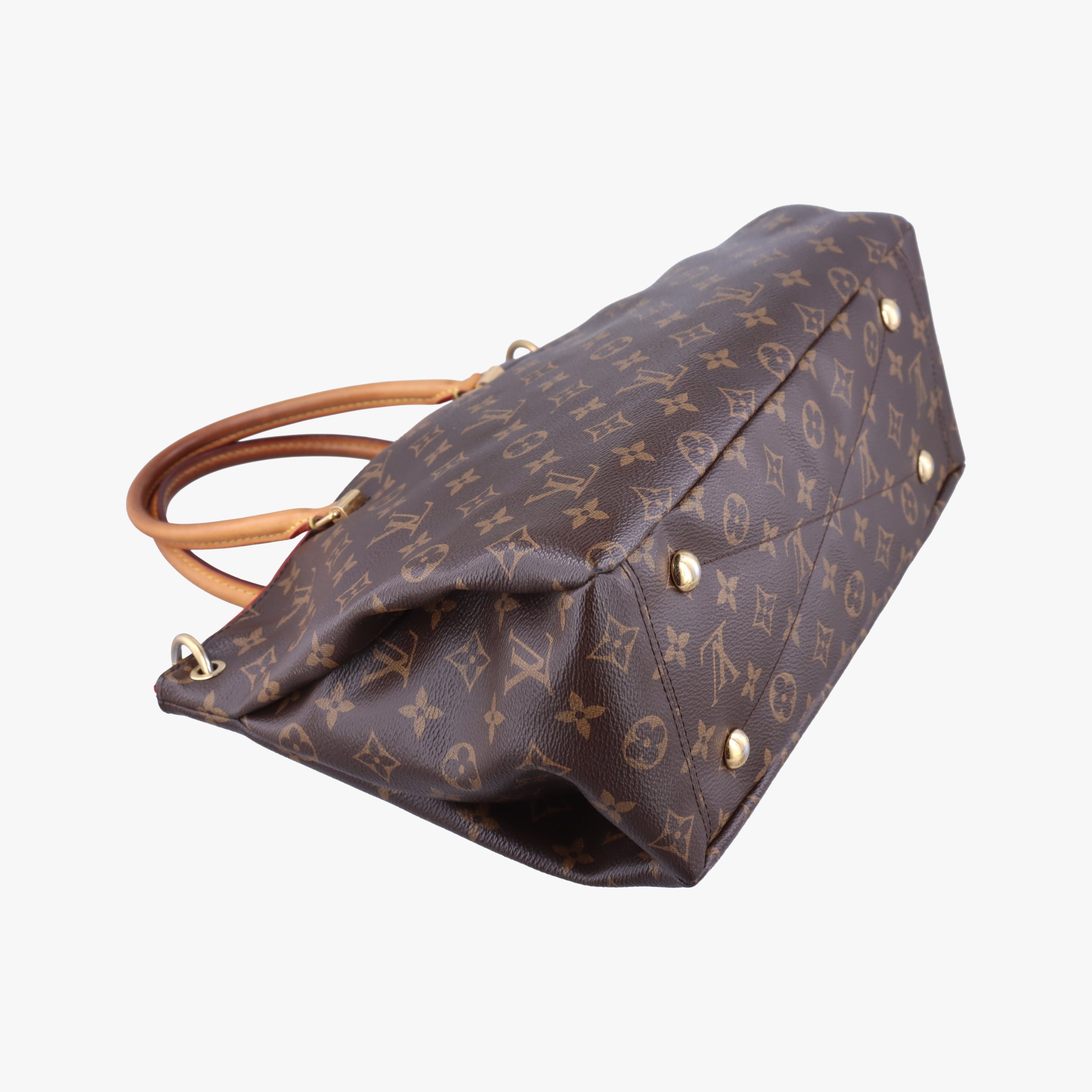 Vintage Louis Vuitton PALLAS Brown×CERISE Monogram Canvas×calf leather M41175 shoulderbag | stylenewstar