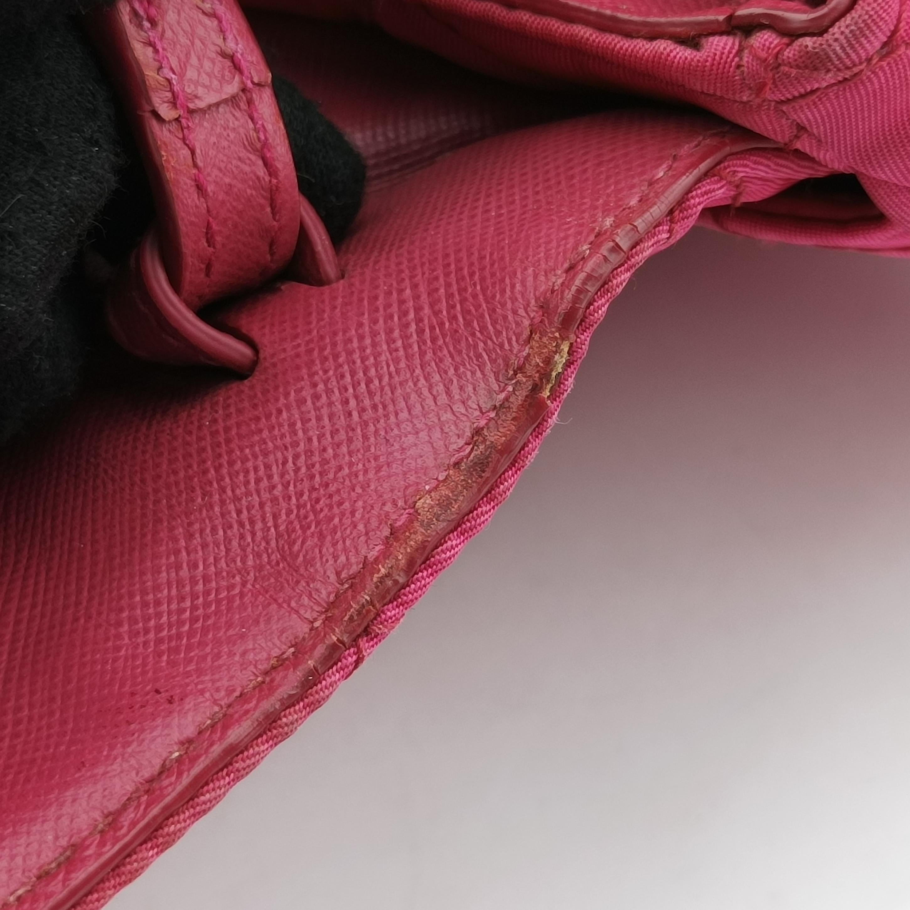 Secondhand Prada Quilted Pushlock Rose nylon BP0584 shoulderbag | stylenewstar