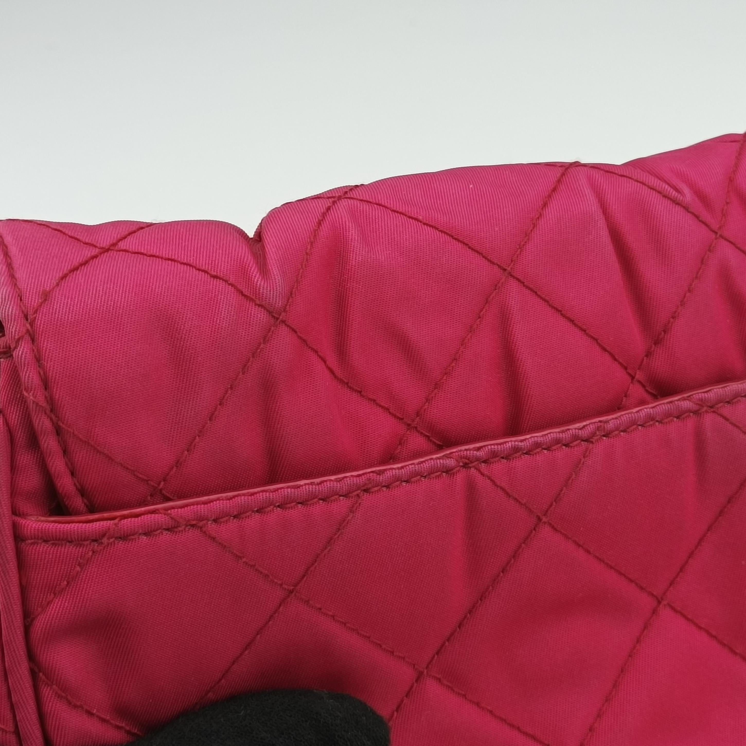 Secondhand Prada Quilted Pushlock Rose nylon BP0584 shoulderbag | stylenewstar