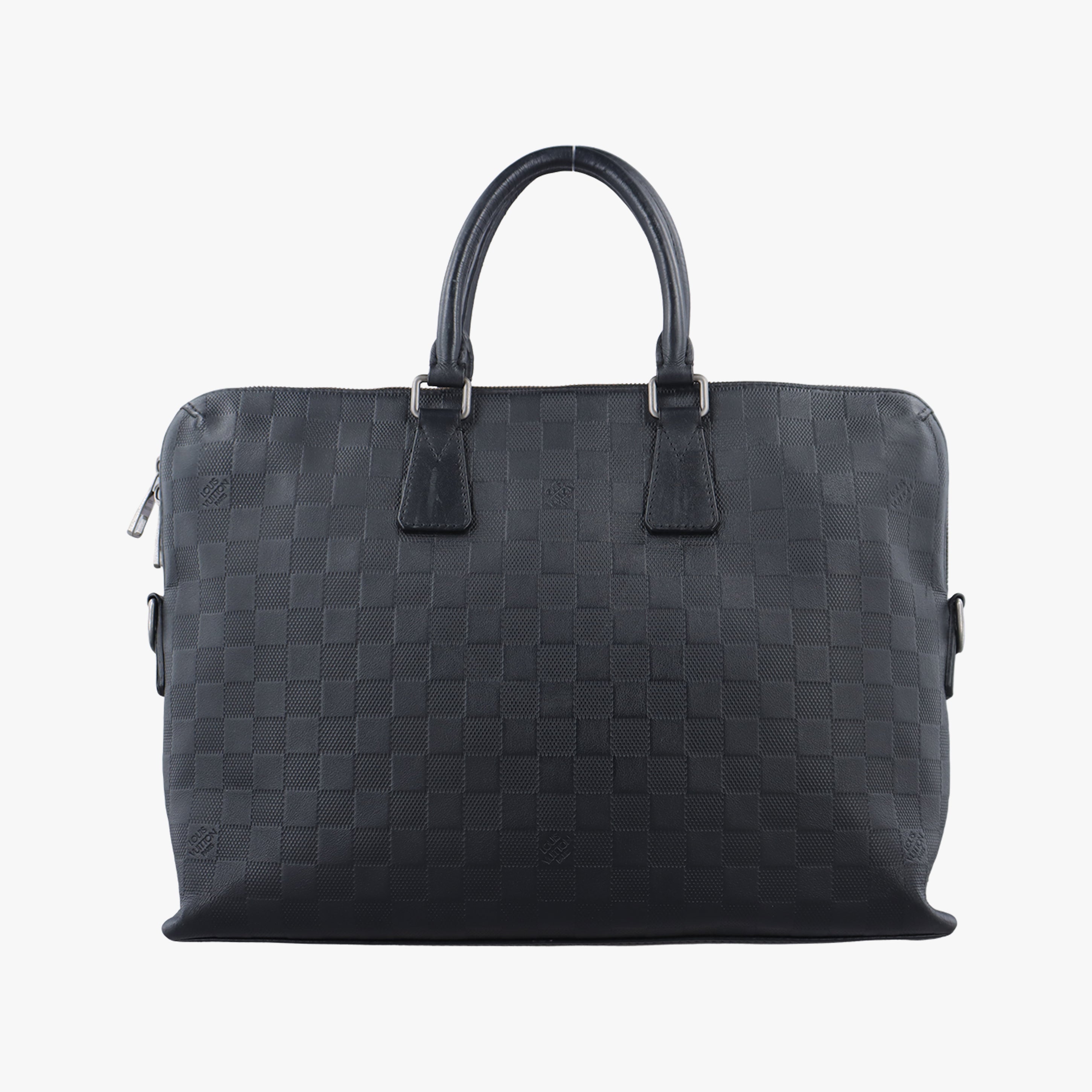Pre-owned Louis Vuitton Porte Documents Jour Noir Damier Graphite N48224 handbag | stylenewstar