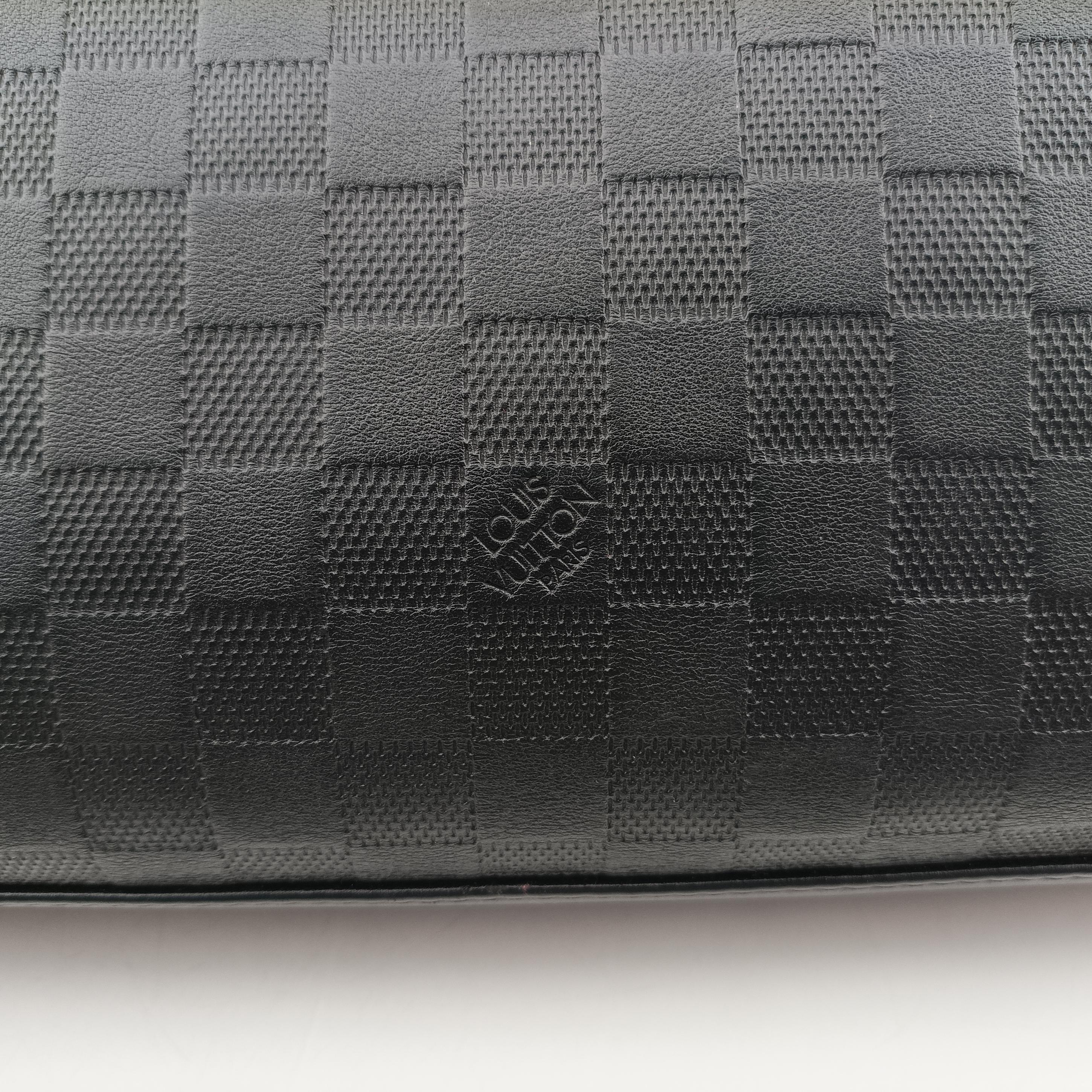 Pre-owned Louis Vuitton Porte Documents Jour Noir Damier Graphite N48224 handbag | stylenewstar