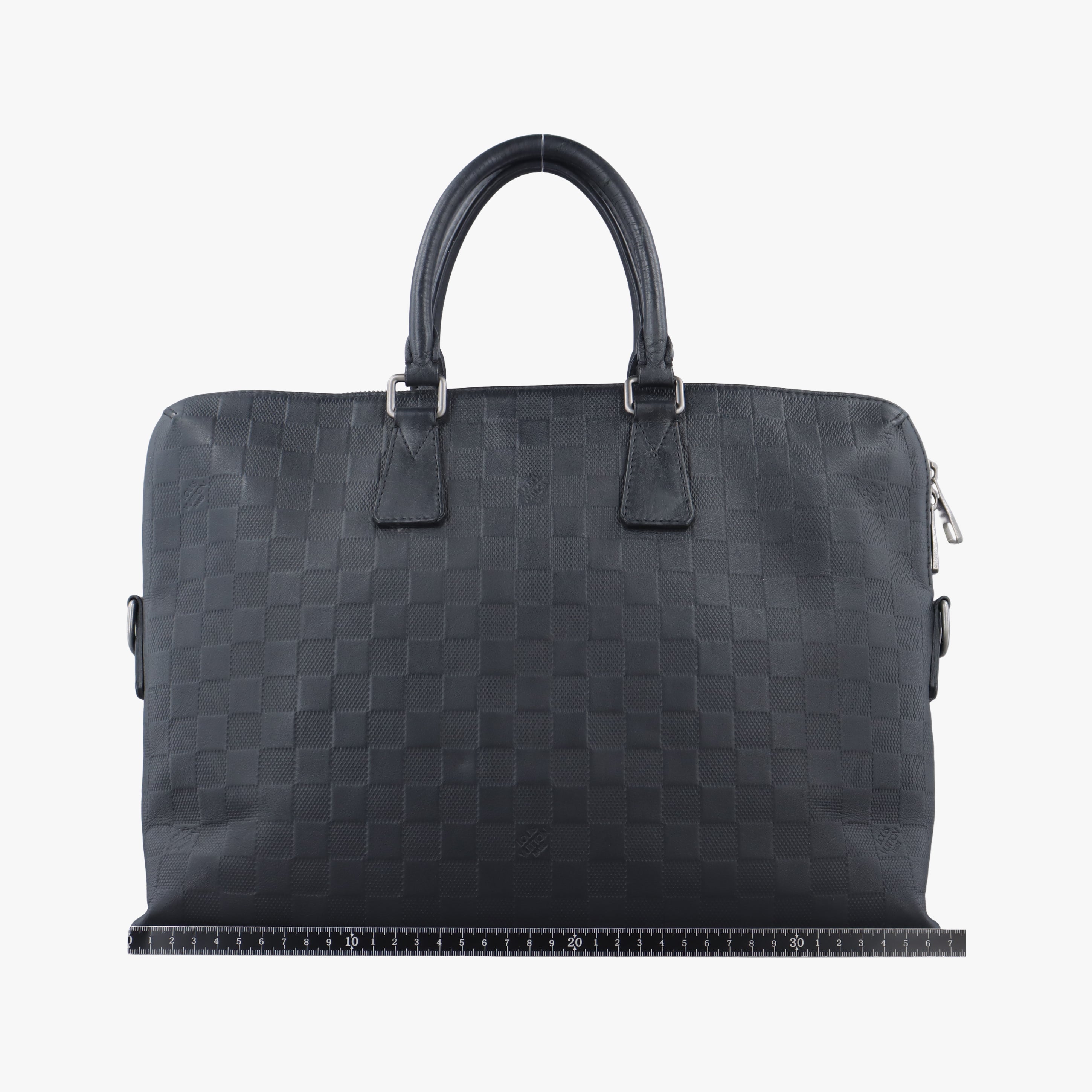 Pre-owned Louis Vuitton Porte Documents Jour Noir Damier Graphite N48224 handbag | stylenewstar