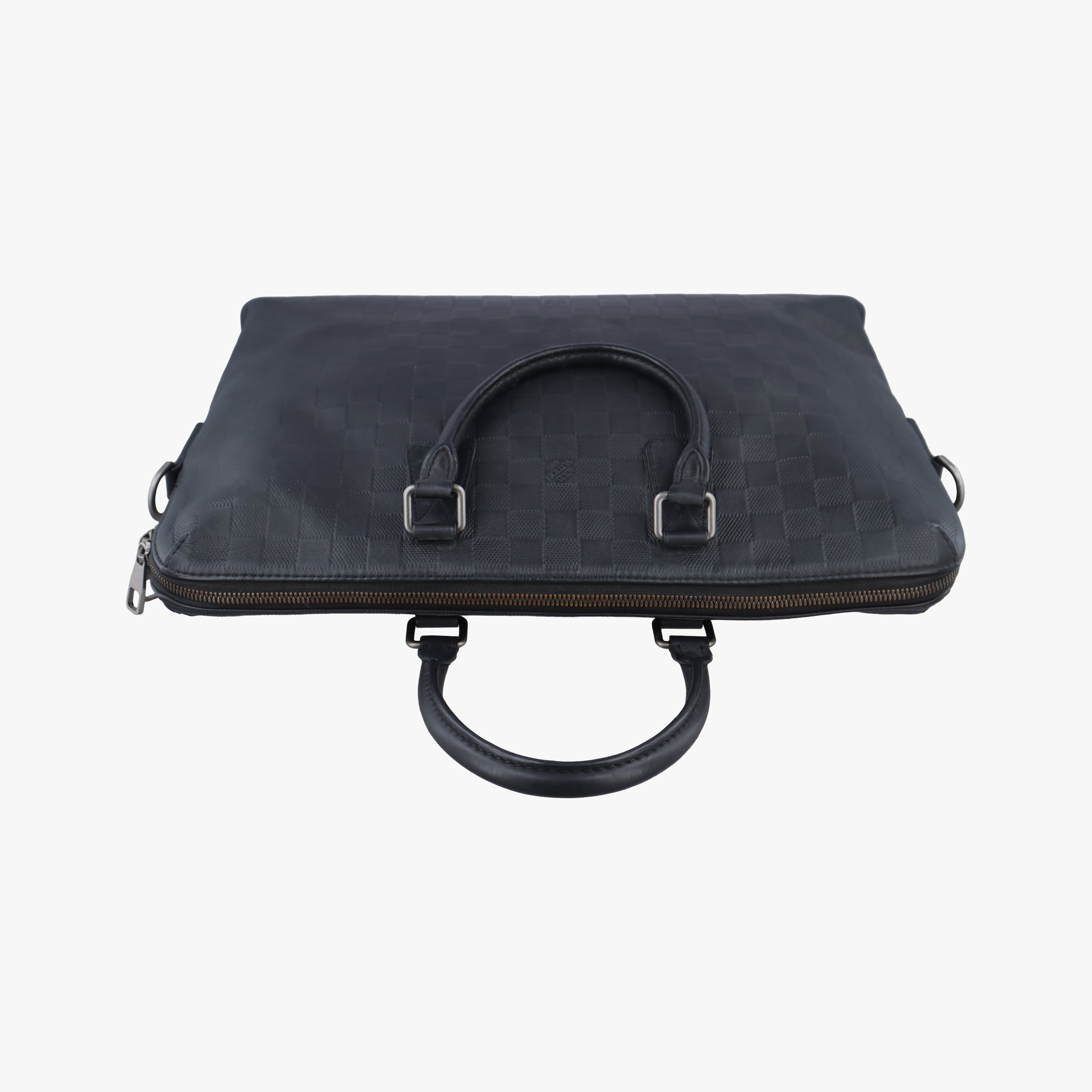 Pre-owned Louis Vuitton Porte Documents Jour Noir Damier Graphite N48224 handbag | stylenewstar