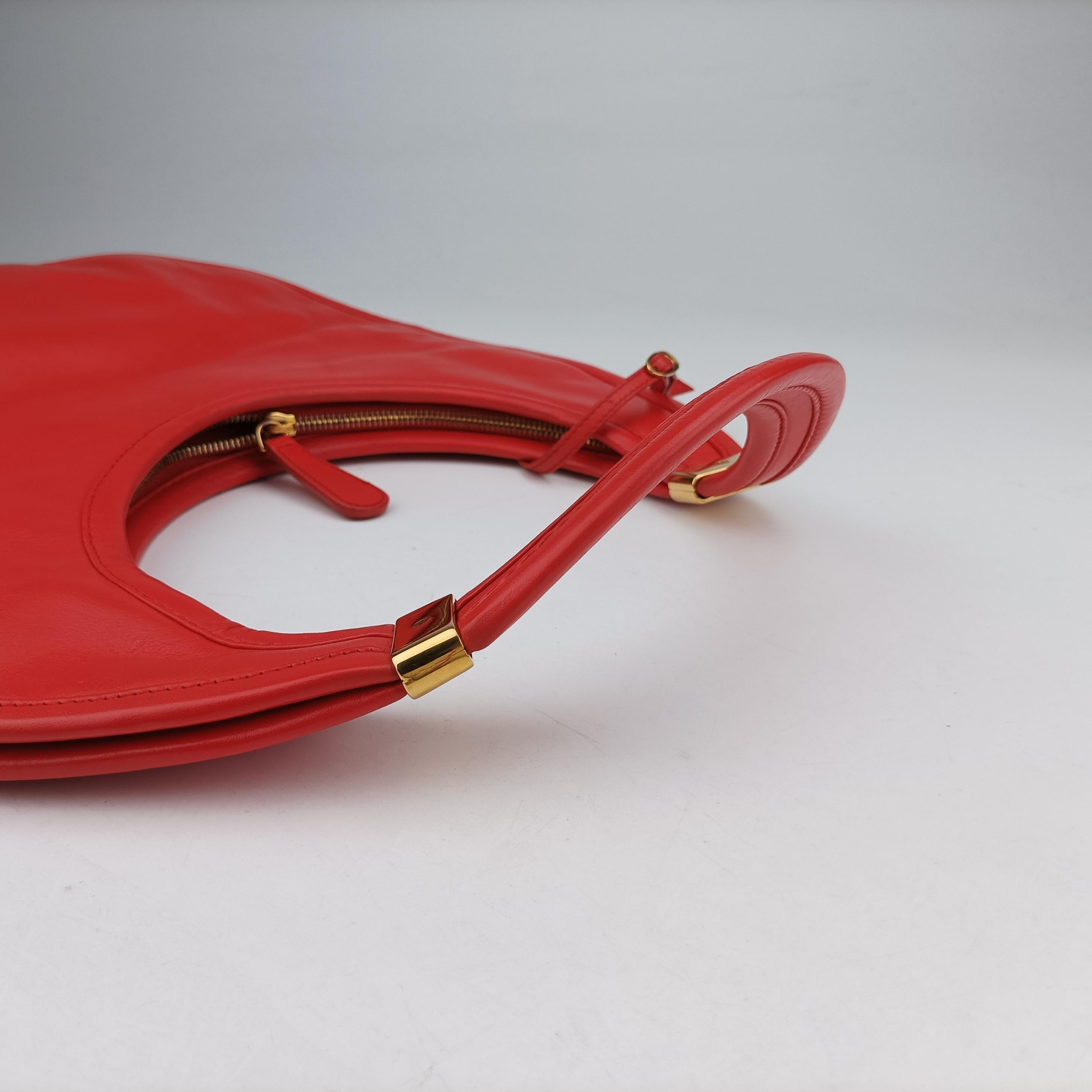 Pre-owned Christian Dior Diorita Hobo Orange leather  handbag | stylenewstar