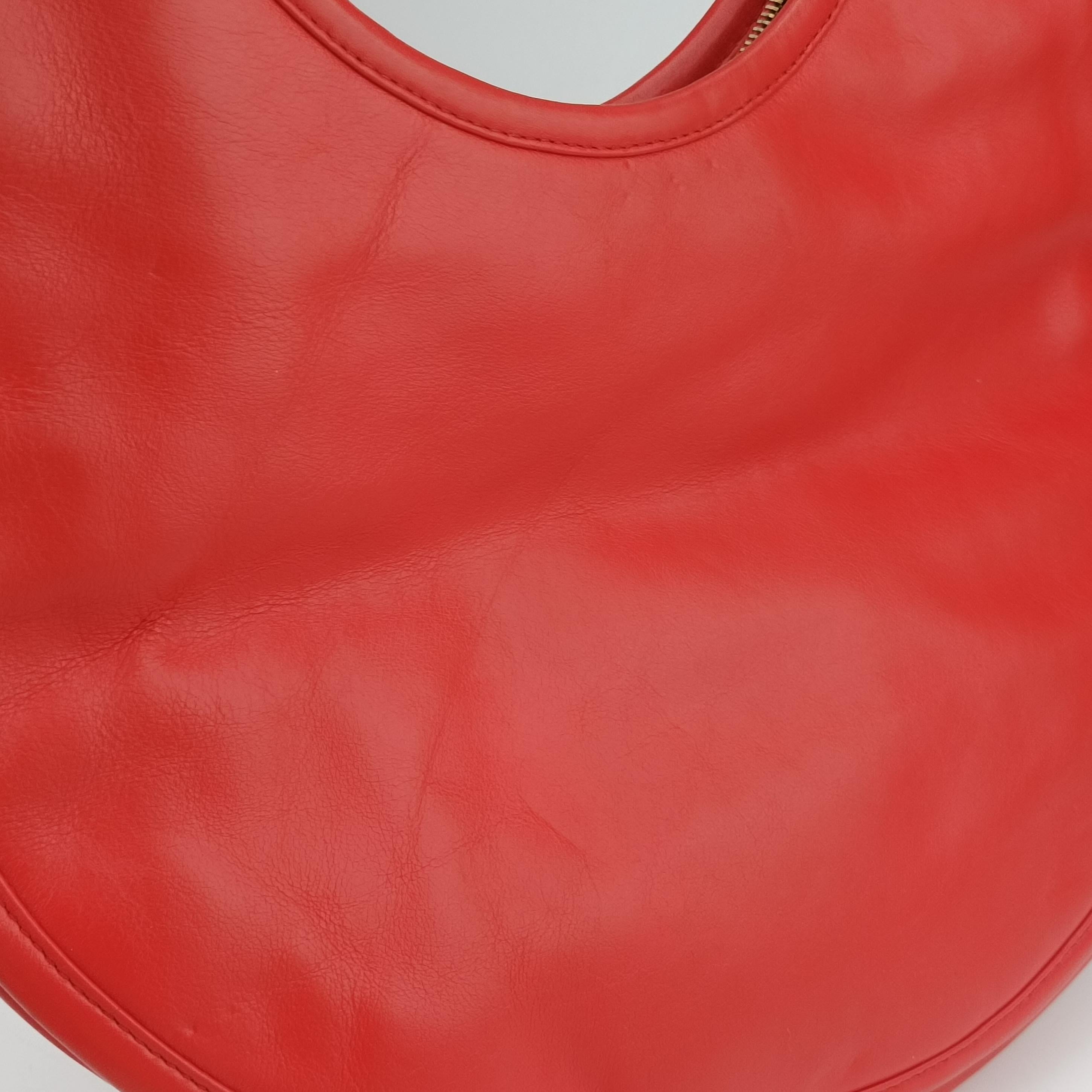Pre-owned Christian Dior Diorita Hobo Orange leather  handbag | stylenewstar