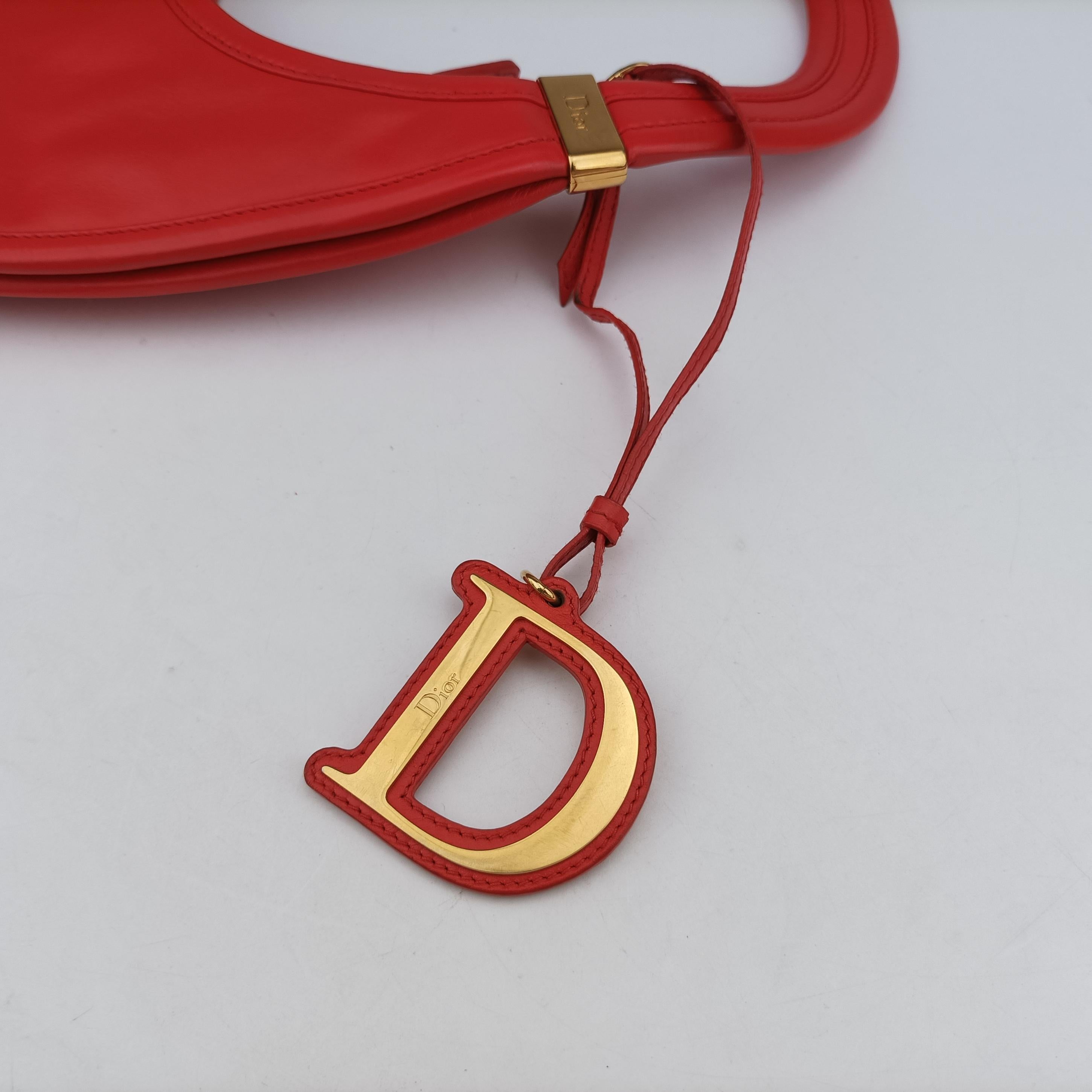 Pre-owned Christian Dior Diorita Hobo Orange leather  handbag | stylenewstar