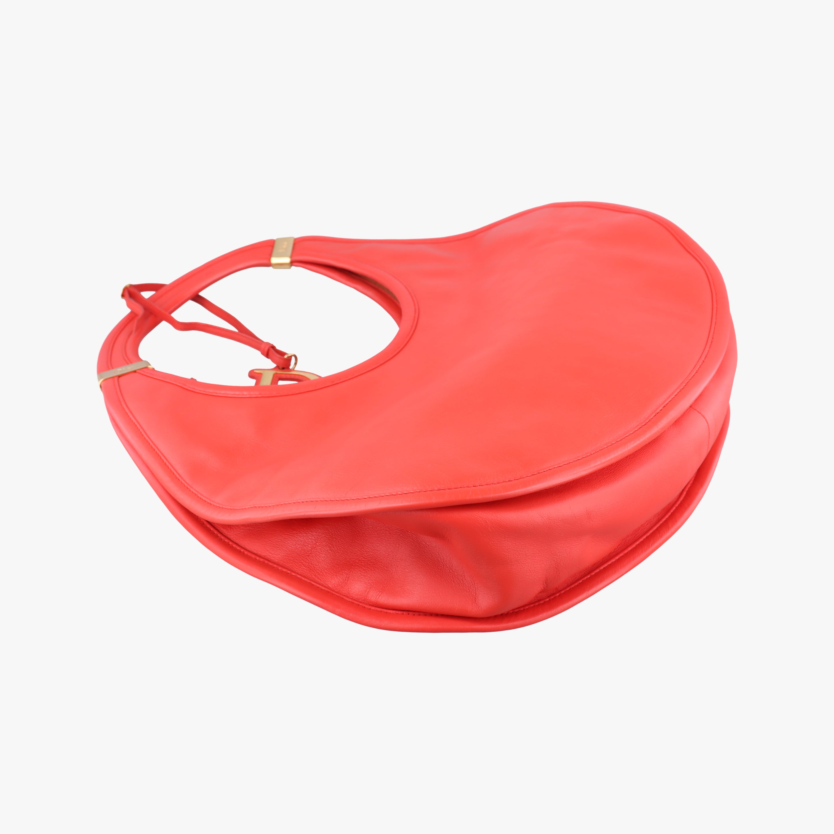 Pre-owned Christian Dior Diorita Hobo Orange leather  handbag | stylenewstar