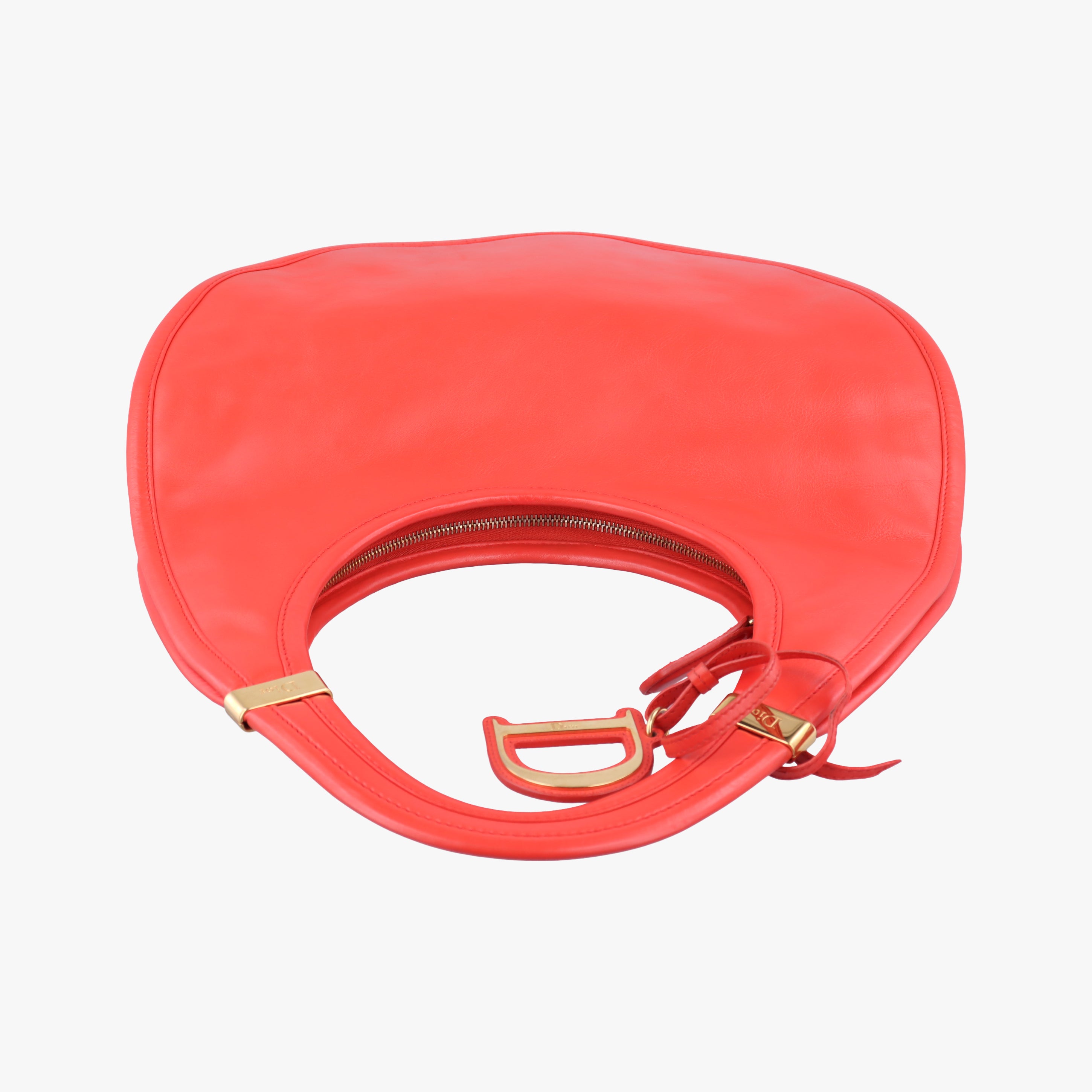 Pre-owned Christian Dior Diorita Hobo Orange leather  handbag | stylenewstar