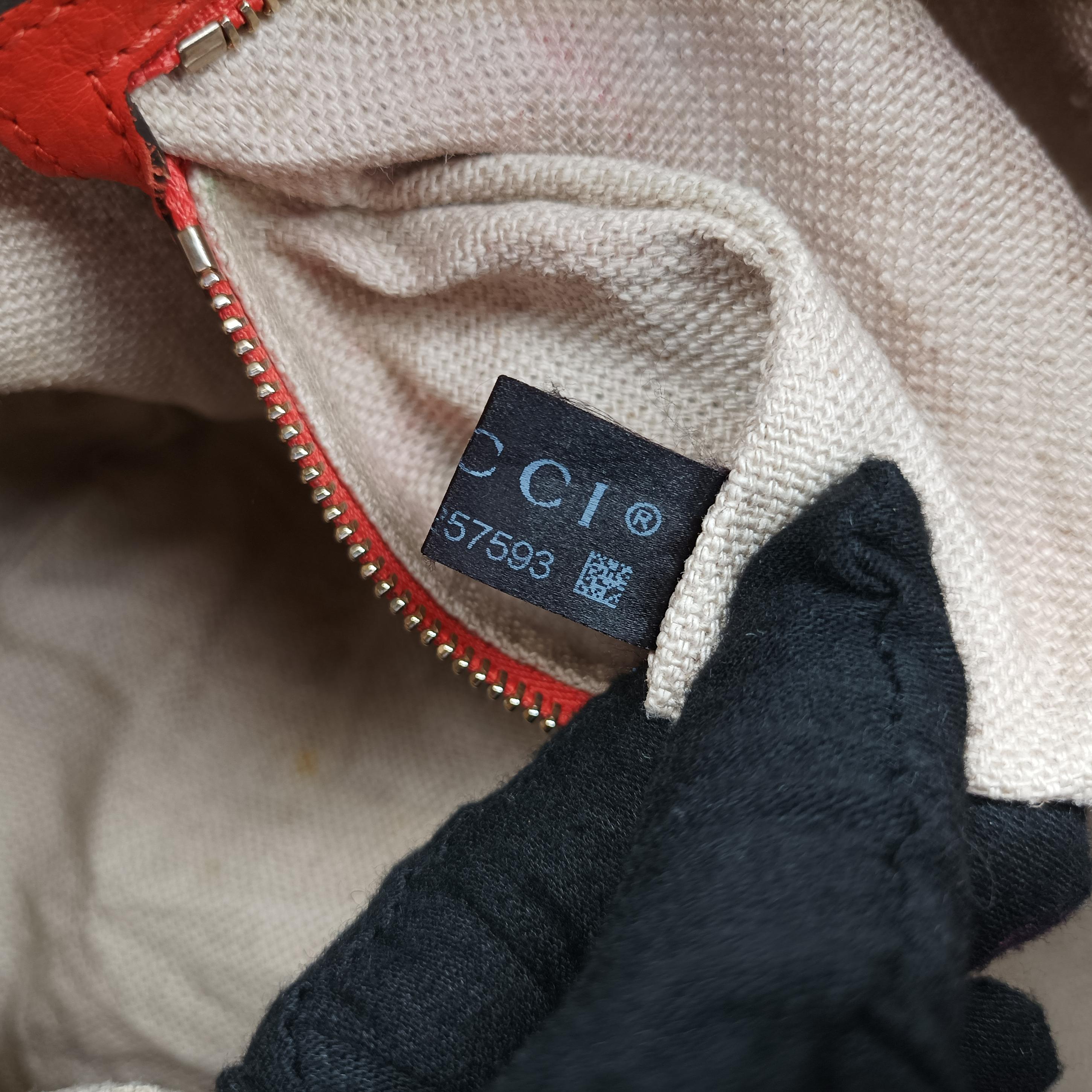 Vintage Gucci signature Top Handle Cellarius Ebony Beige×pink Leather×canvas 387601 shoulderbag | stylenewstar