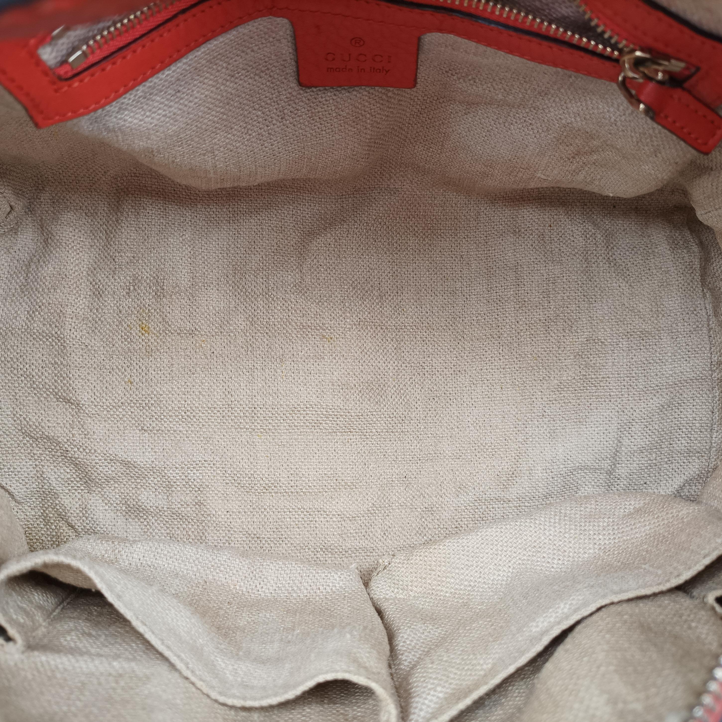 Vintage Gucci signature Top Handle Cellarius Ebony Beige×pink Leather×canvas 387601 shoulderbag | stylenewstar