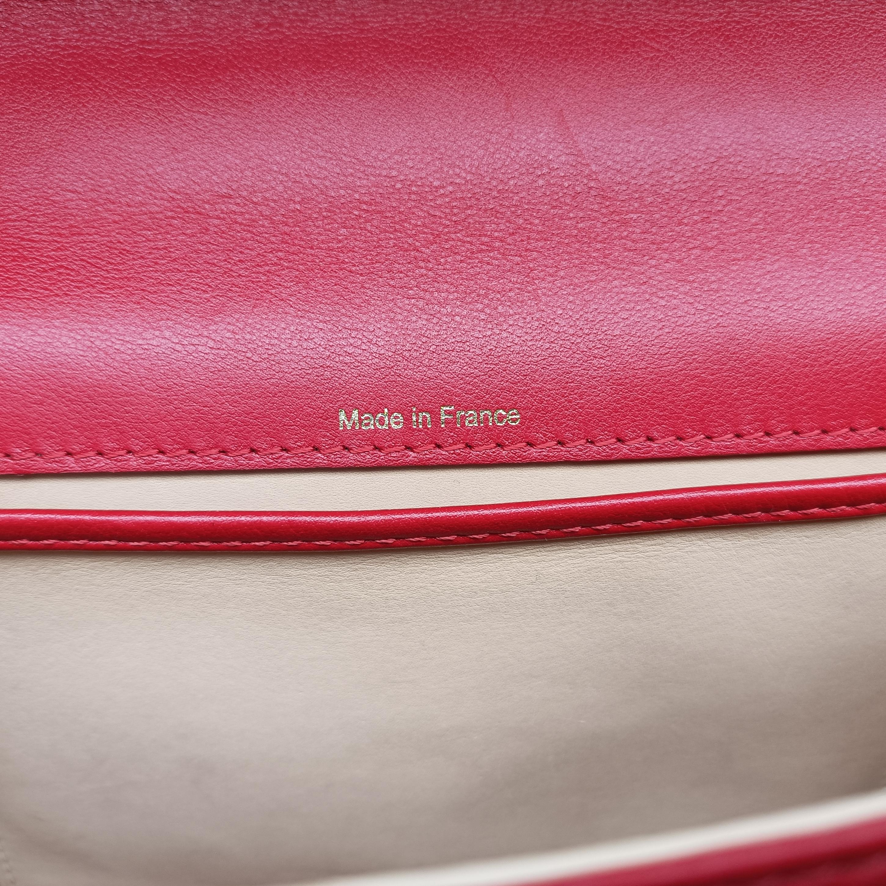 Secondhand Delvaux Tan pete Red Leather  shoulderbag | stylenewstar