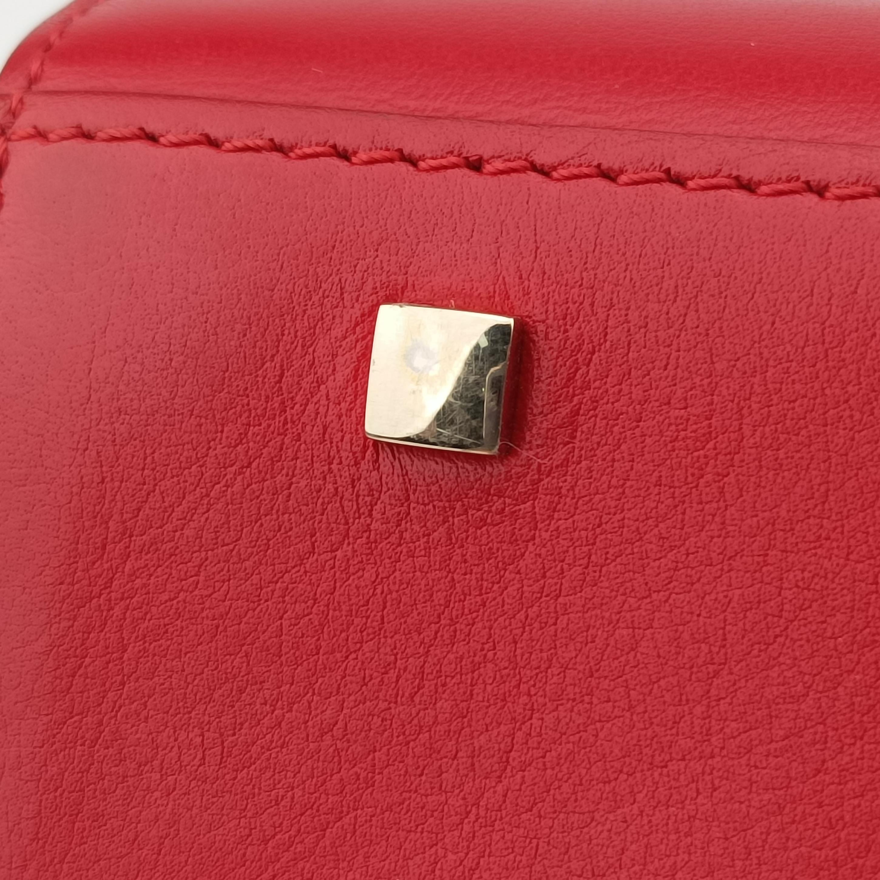 Secondhand Delvaux Tan pete Red Leather  shoulderbag | stylenewstar