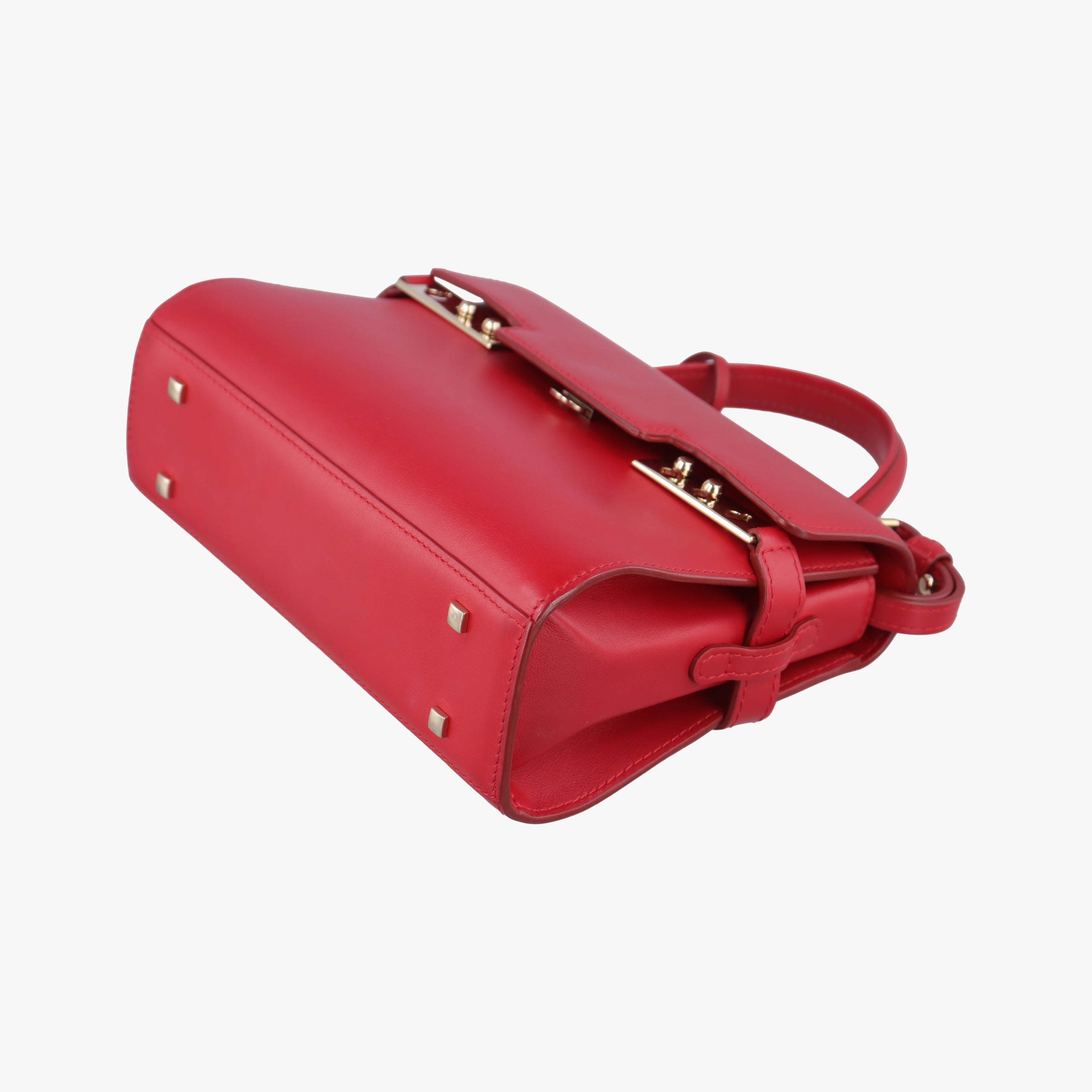 Secondhand Delvaux Tan pete Red Leather  shoulderbag | stylenewstar