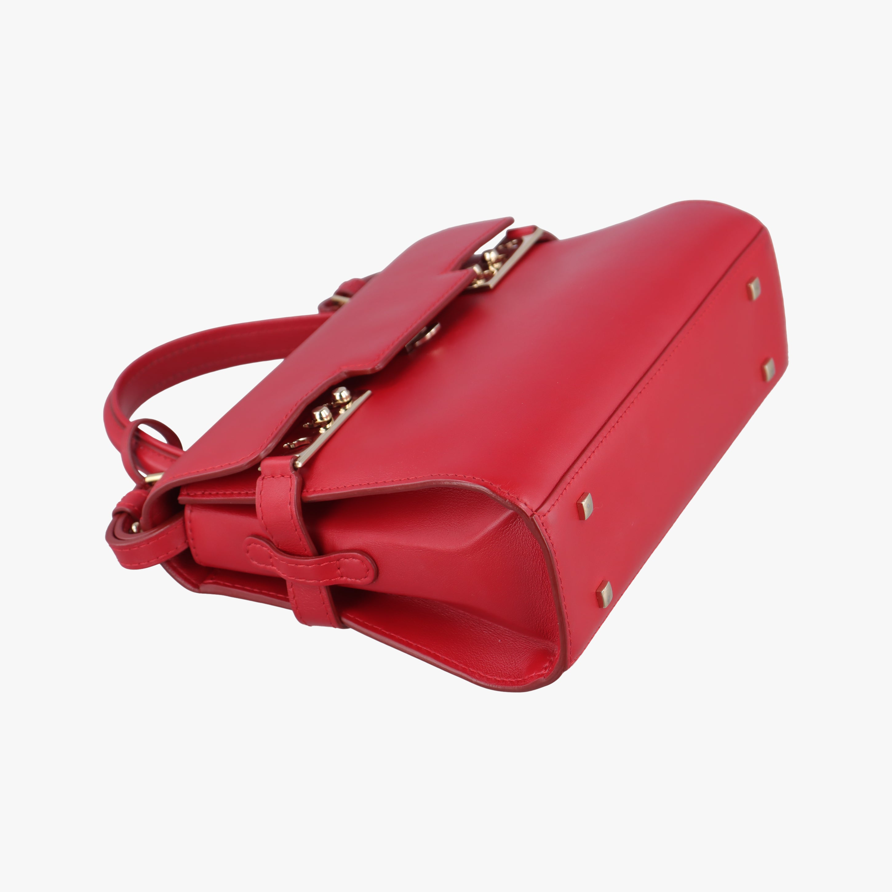 Secondhand Delvaux Tan pete Red Leather  shoulderbag | stylenewstar
