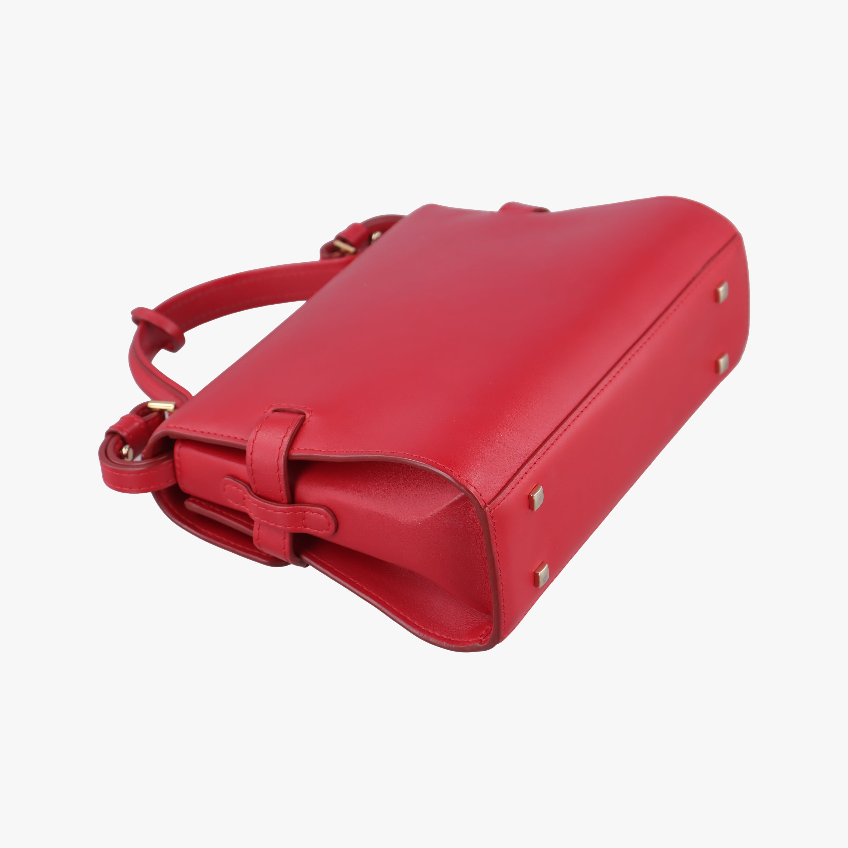 Secondhand Delvaux Tan pete Red Leather  shoulderbag | stylenewstar