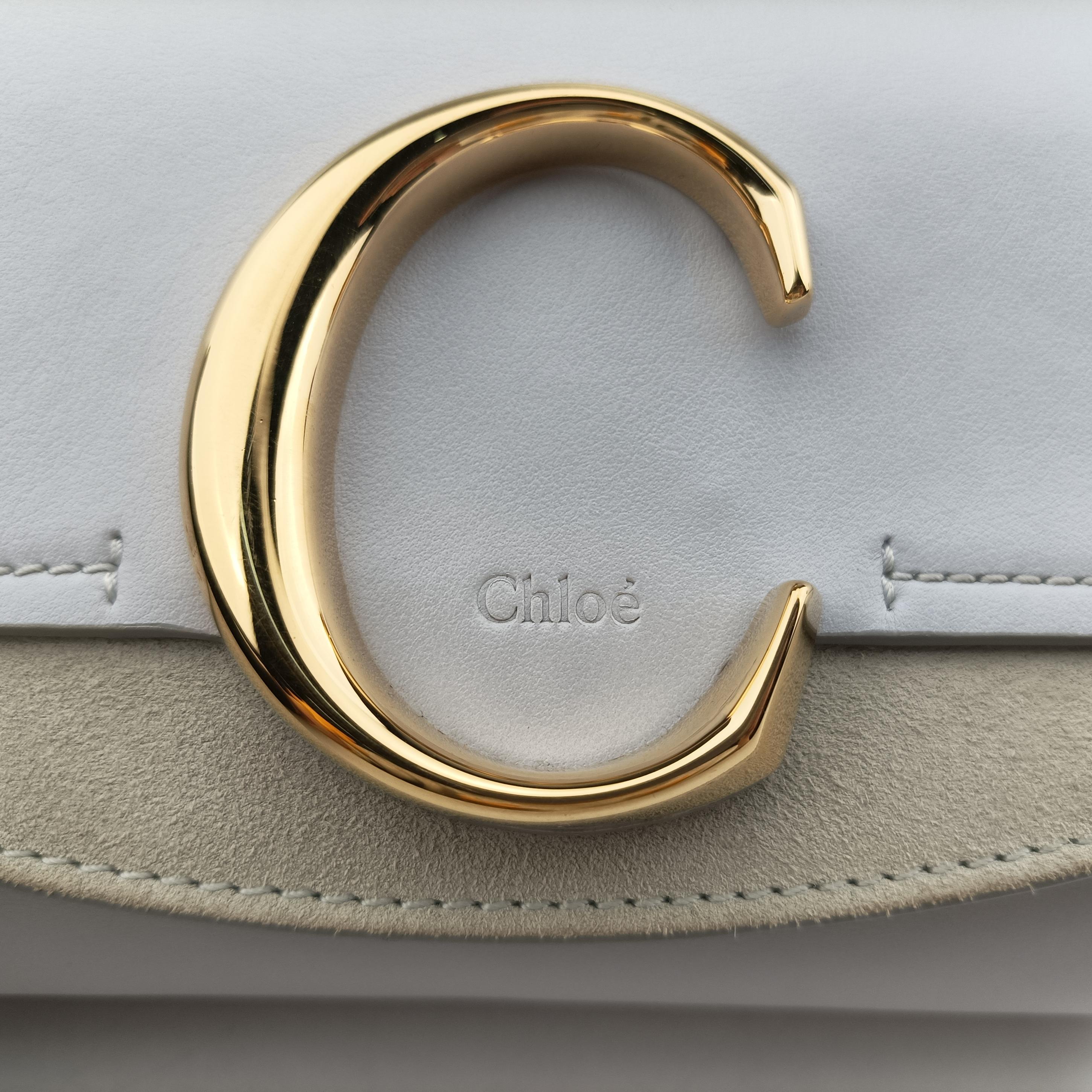 Pre-owned Chloe Chloe C Blue Leather  bum bag/waist bag | stylenewstar
