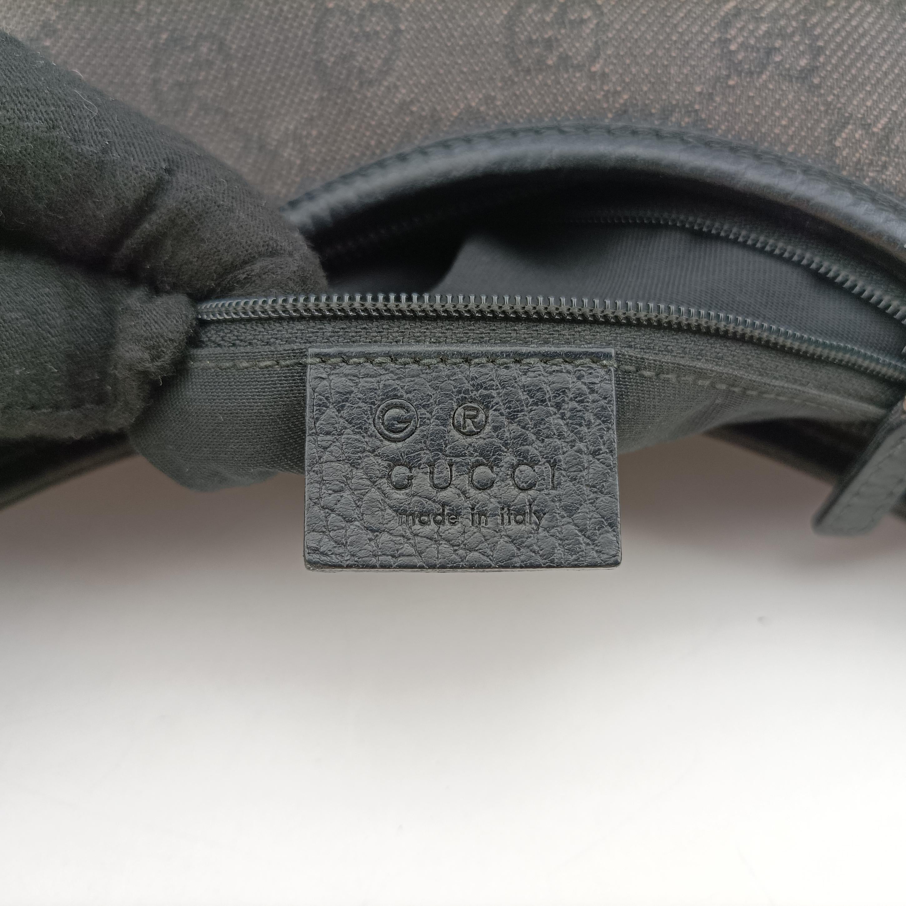 Pre-owned Gucci Guccissima Abby Grey Leather × GG Canvas 268637 shoulderbag | stylenewstar