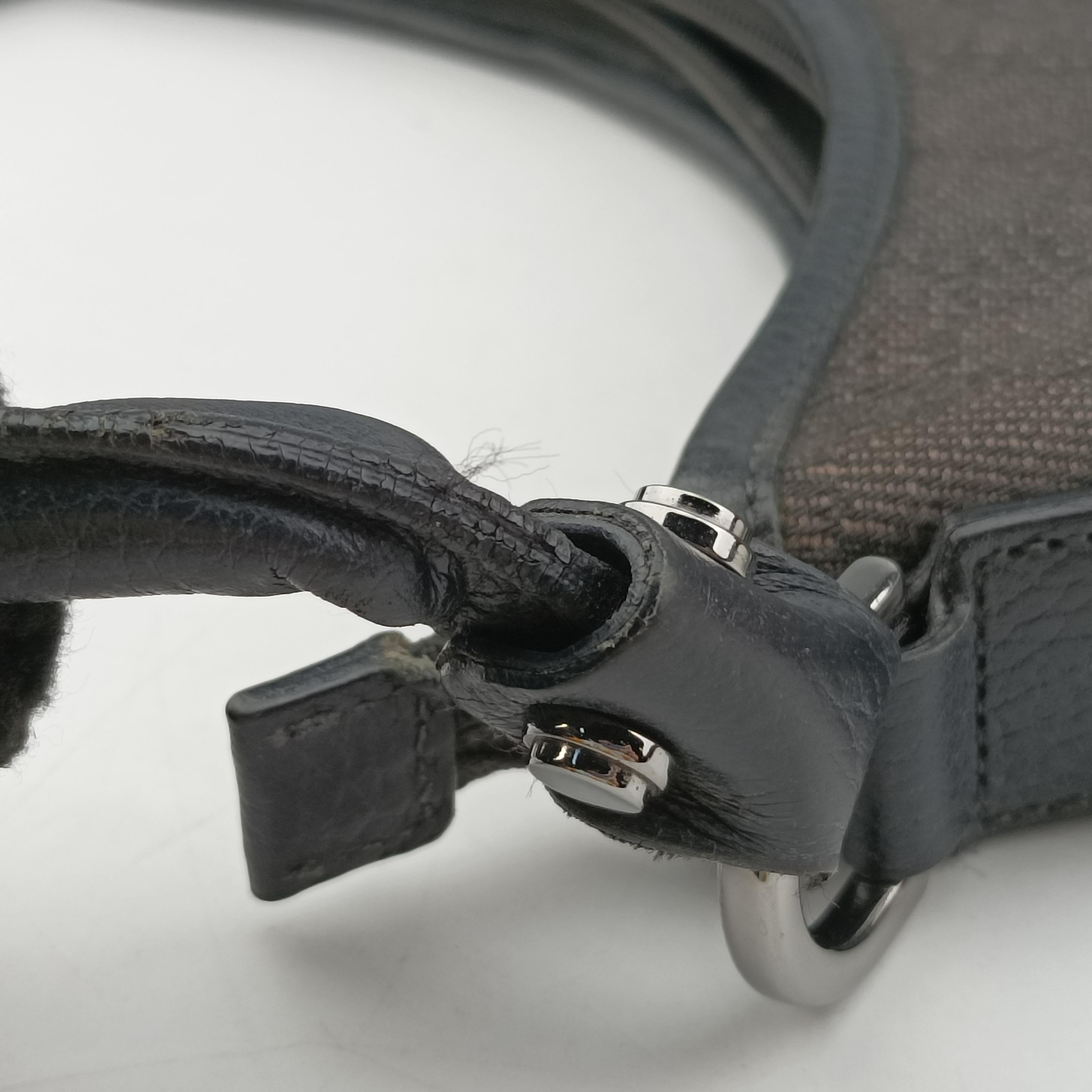 Pre-owned Gucci Guccissima Abby Grey Leather × GG Canvas 268637 shoulderbag | stylenewstar