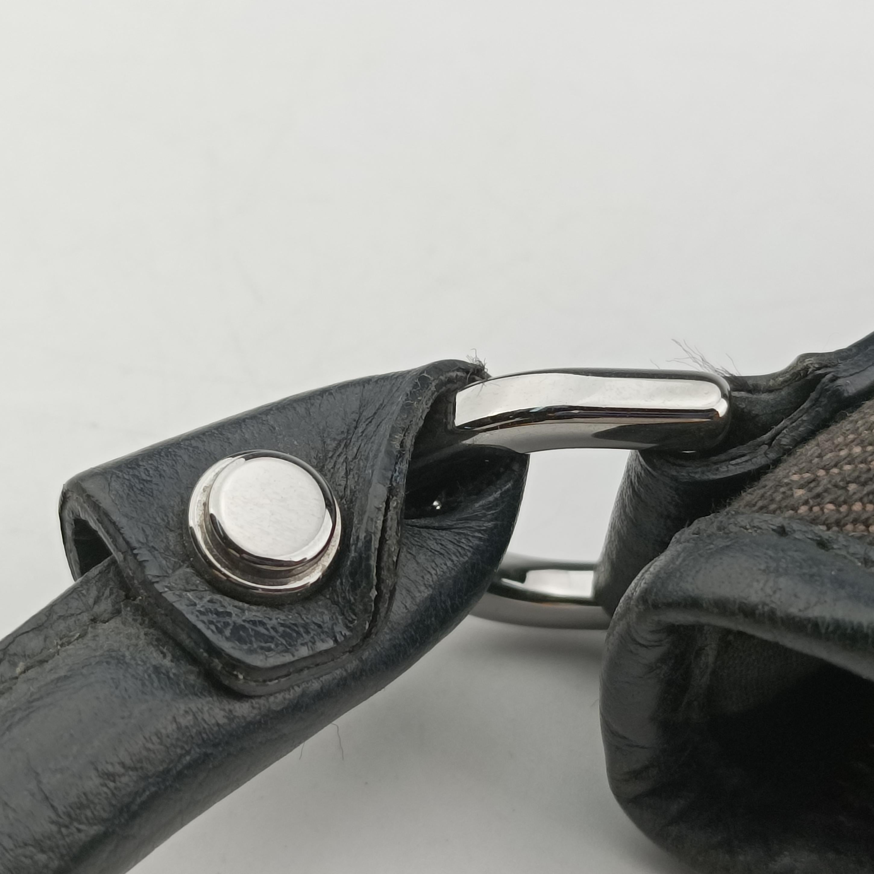 Pre-owned Gucci Guccissima Abby Grey Leather × GG Canvas 268637 shoulderbag | stylenewstar