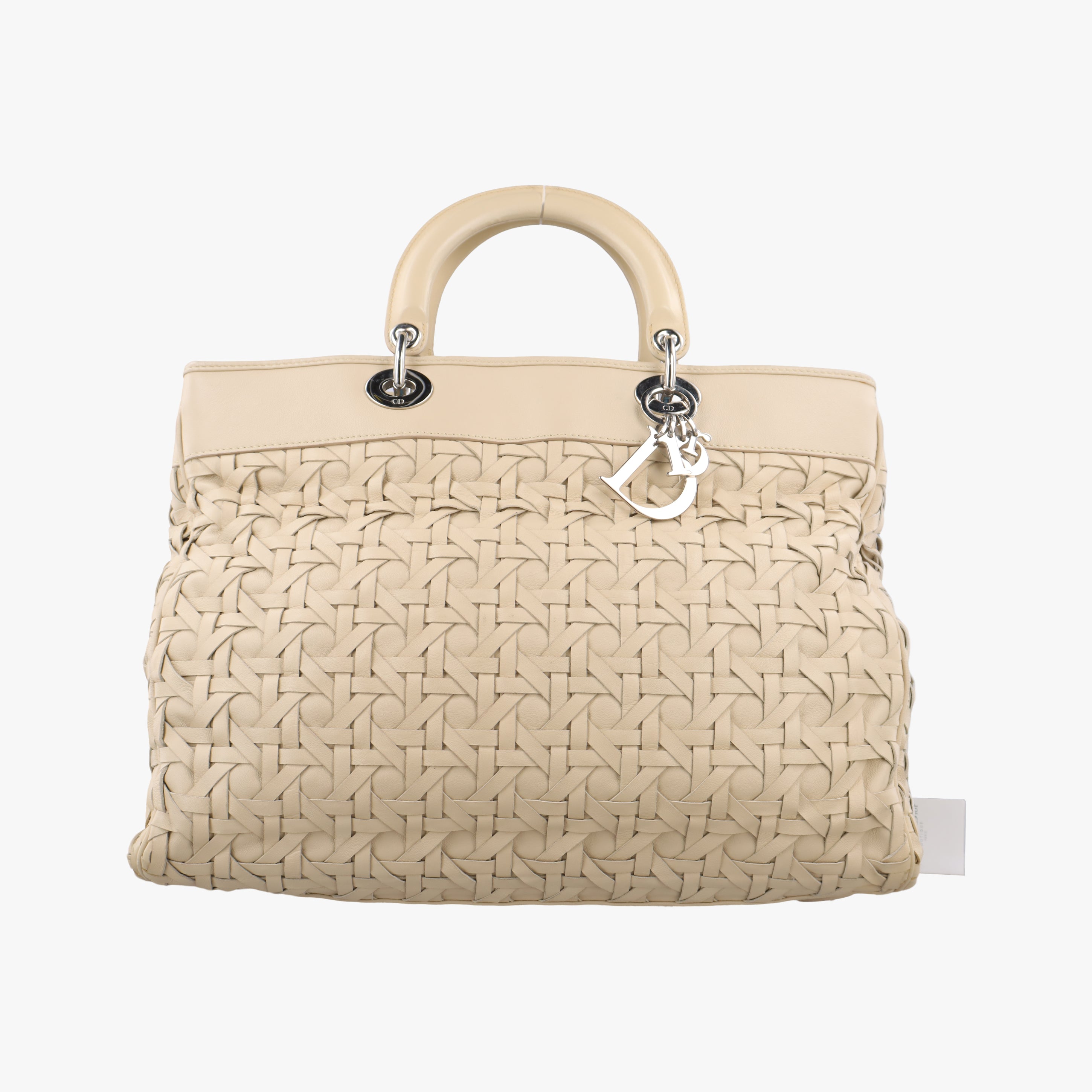 Pre-owned Christian Dior Lady Dior Avenue Tote Beige lambskin  handbag | stylenewstar