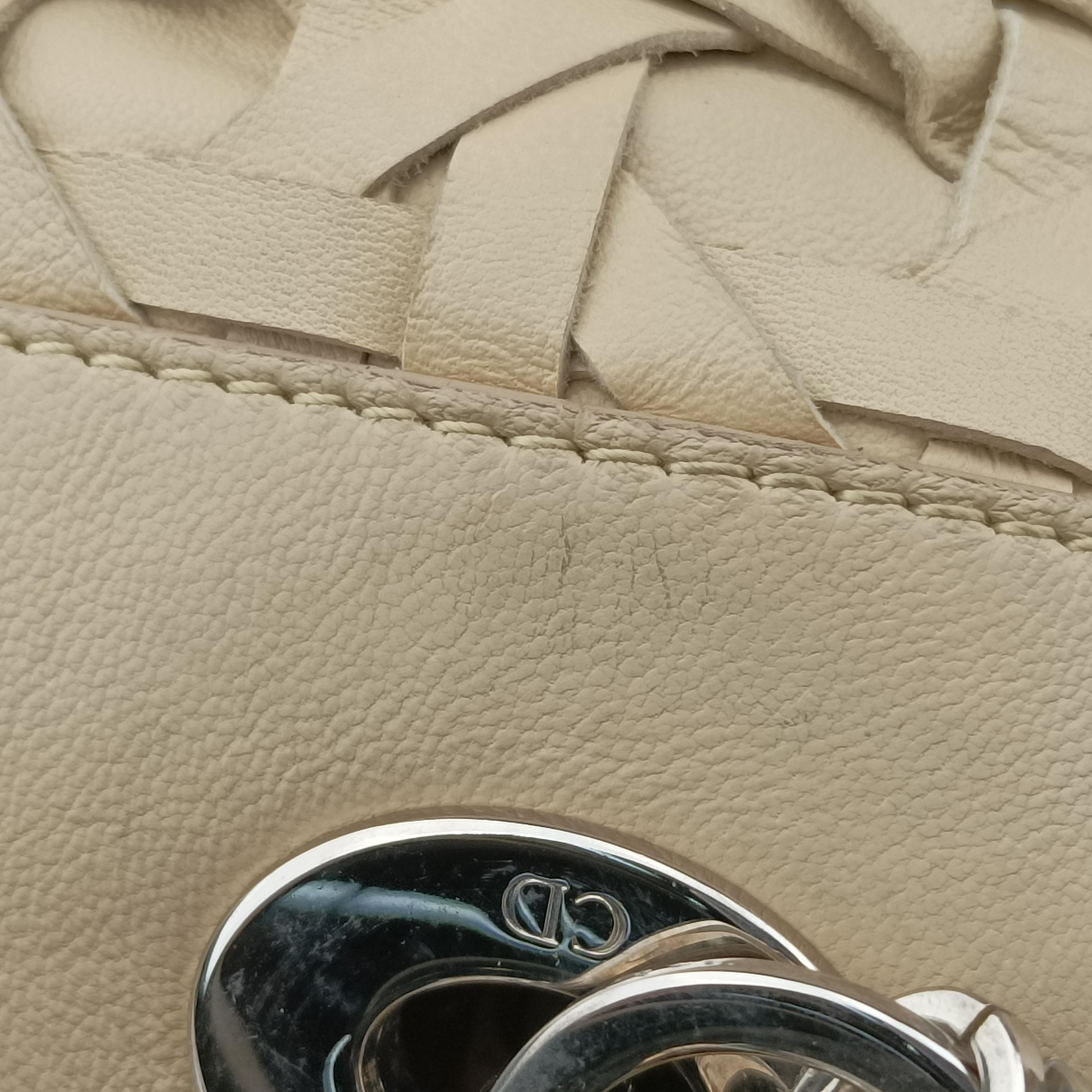 Pre-owned Christian Dior Lady Dior Avenue Tote Beige lambskin  handbag | stylenewstar