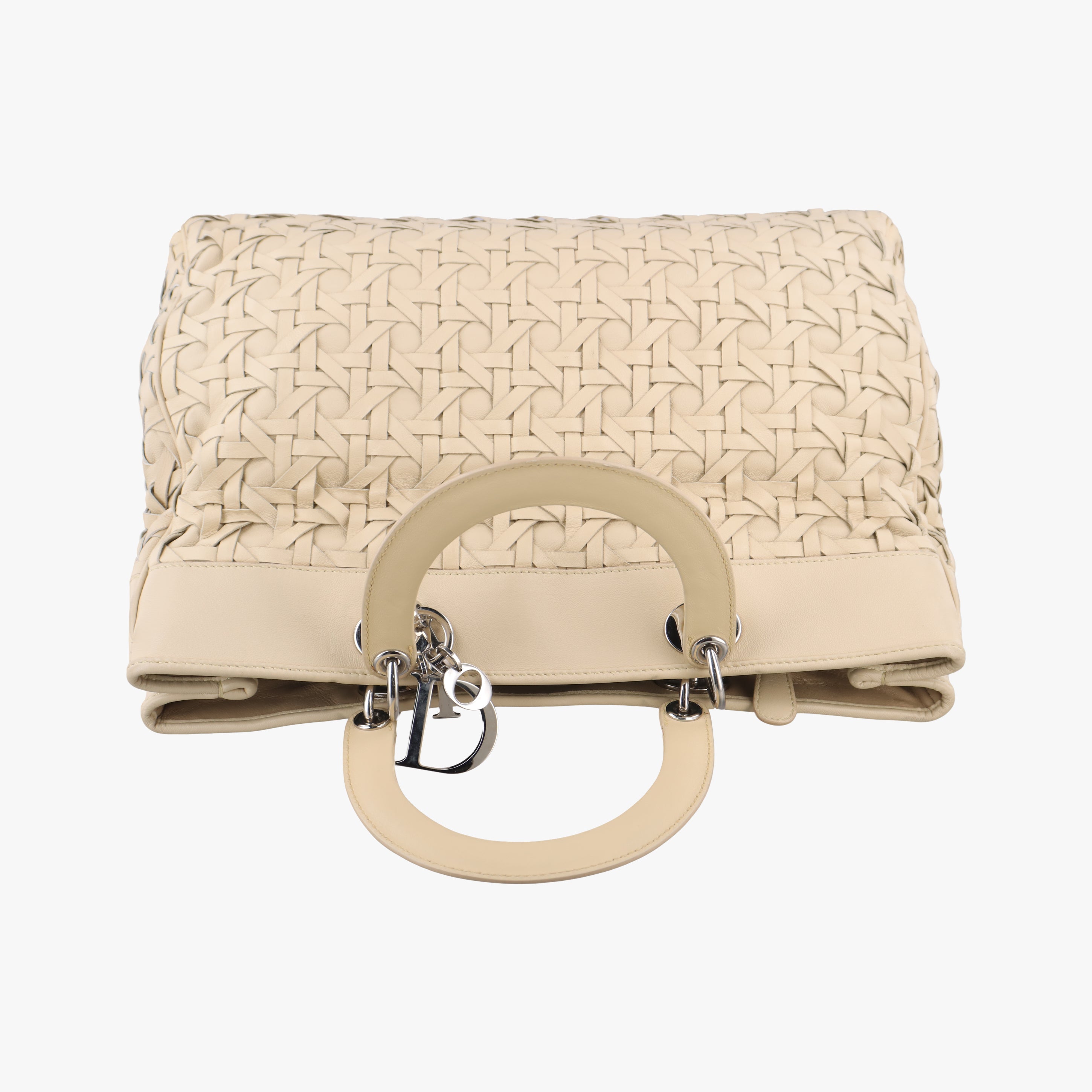 Pre-owned Christian Dior Lady Dior Avenue Tote Beige lambskin  handbag | stylenewstar