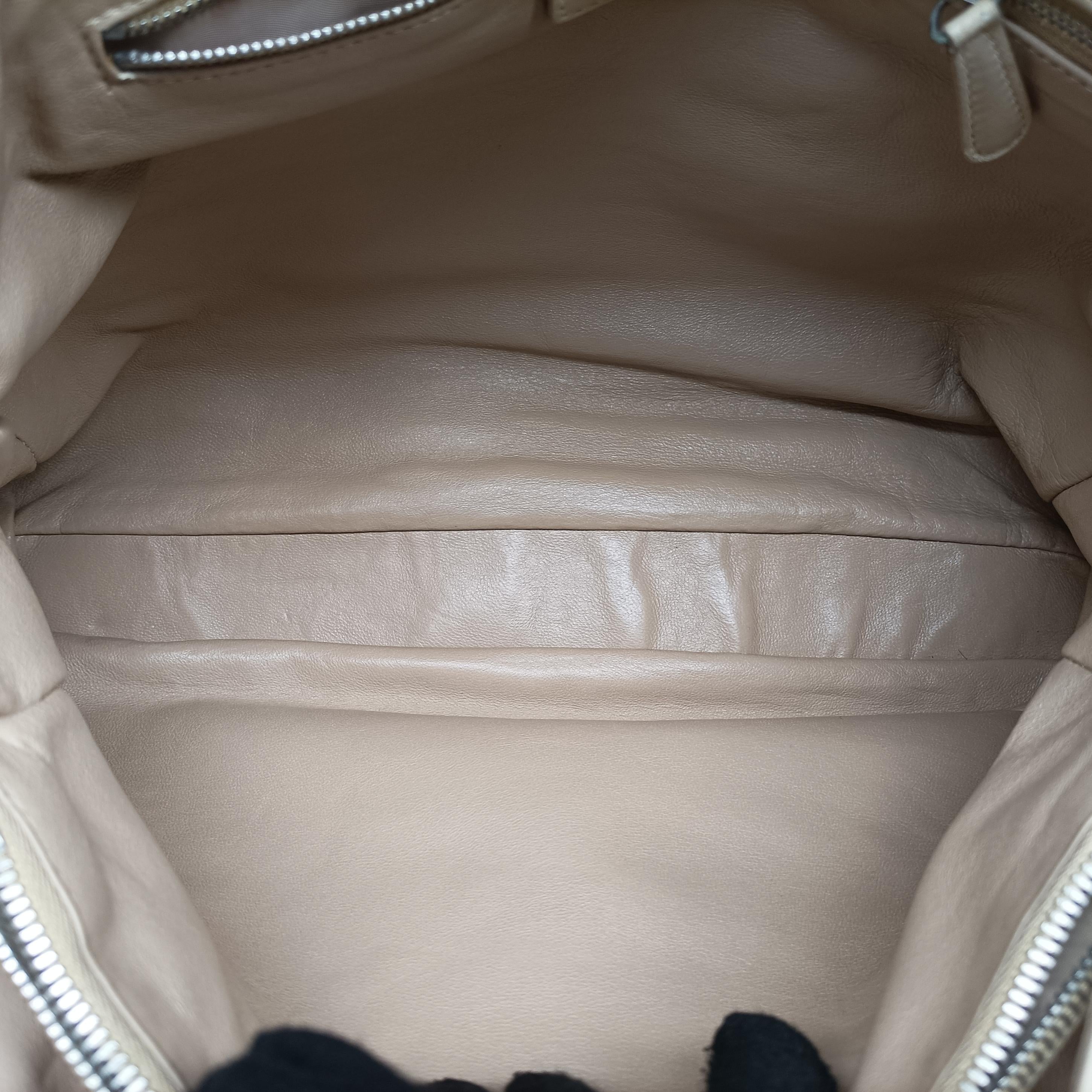 Pre-owned Christian Dior Lady Dior Avenue Tote Beige lambskin  handbag | stylenewstar