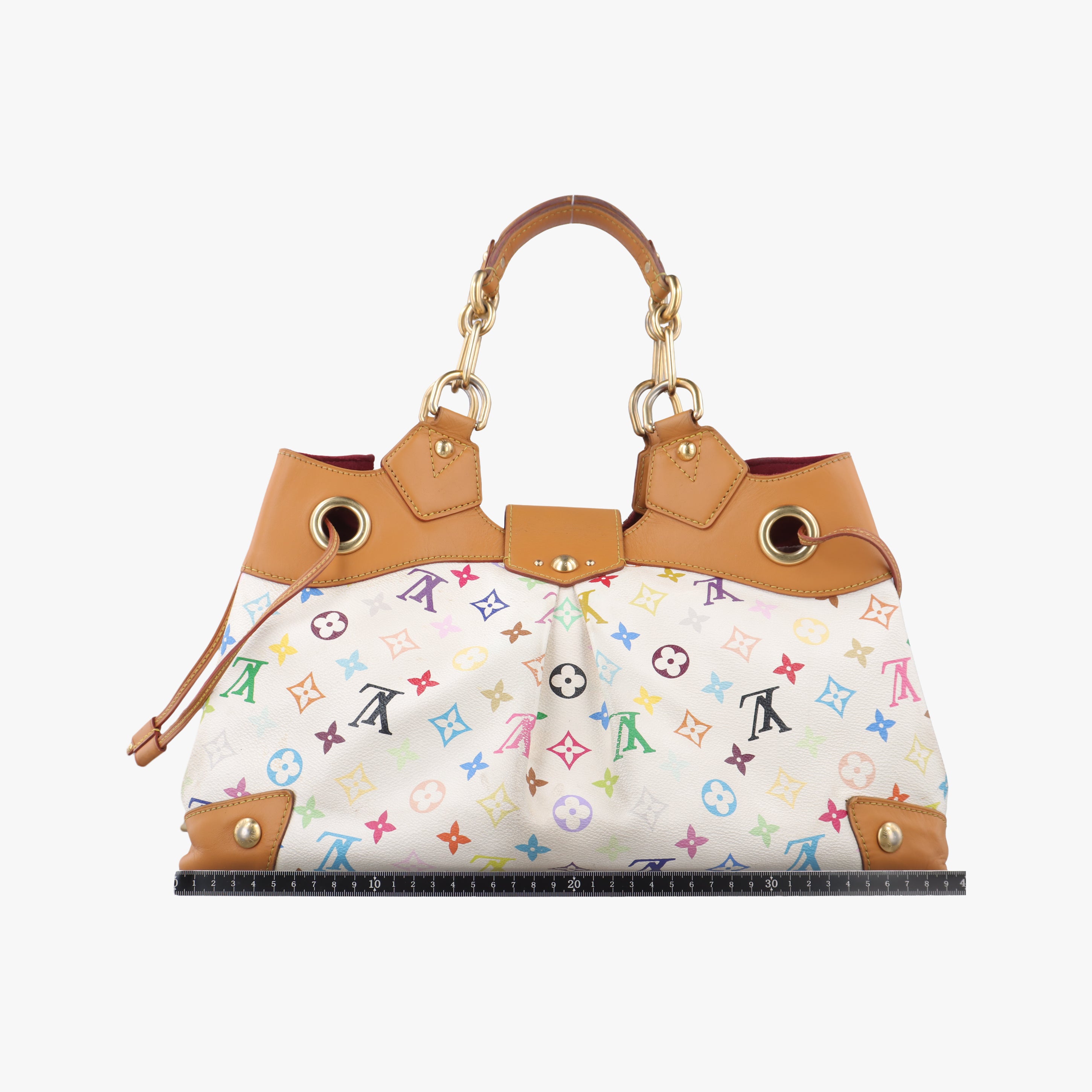 Pre-owned Louis Vuitton URSULA white Monogram Multicolor M40123 handbag | stylenewstar