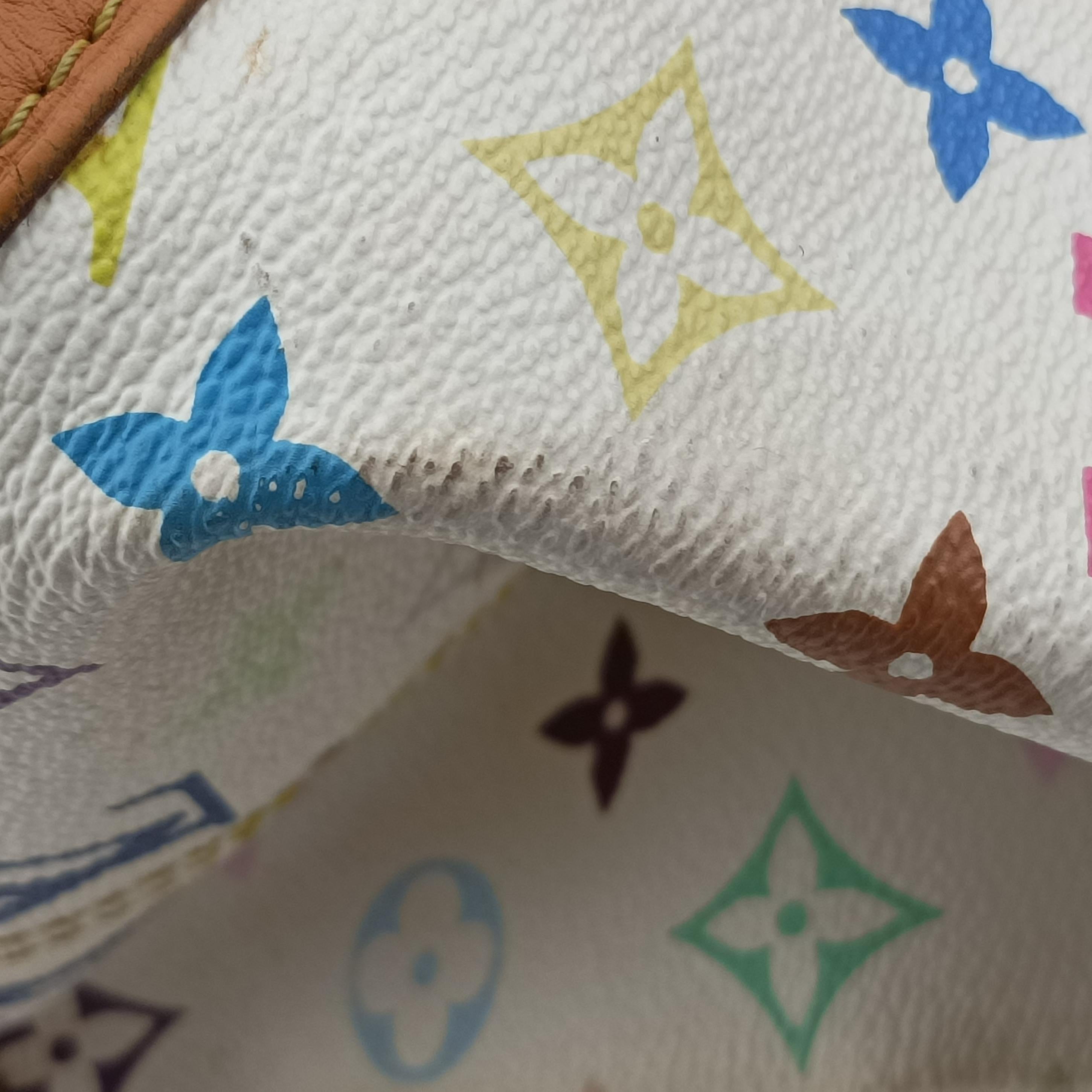 Pre-owned Louis Vuitton URSULA white Monogram Multicolor M40123 handbag | stylenewstar