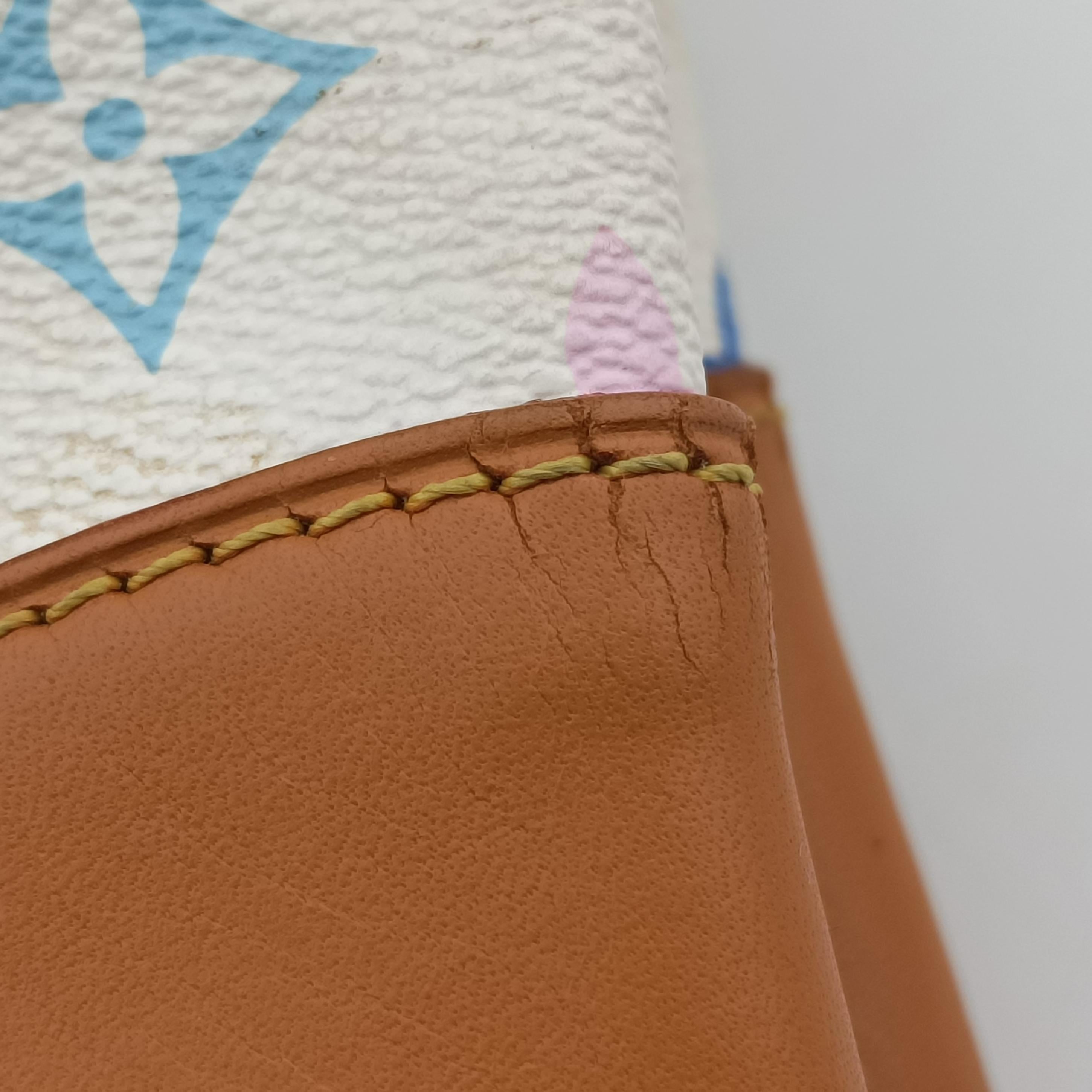 Pre-owned Louis Vuitton URSULA white Monogram Multicolor M40123 handbag | stylenewstar