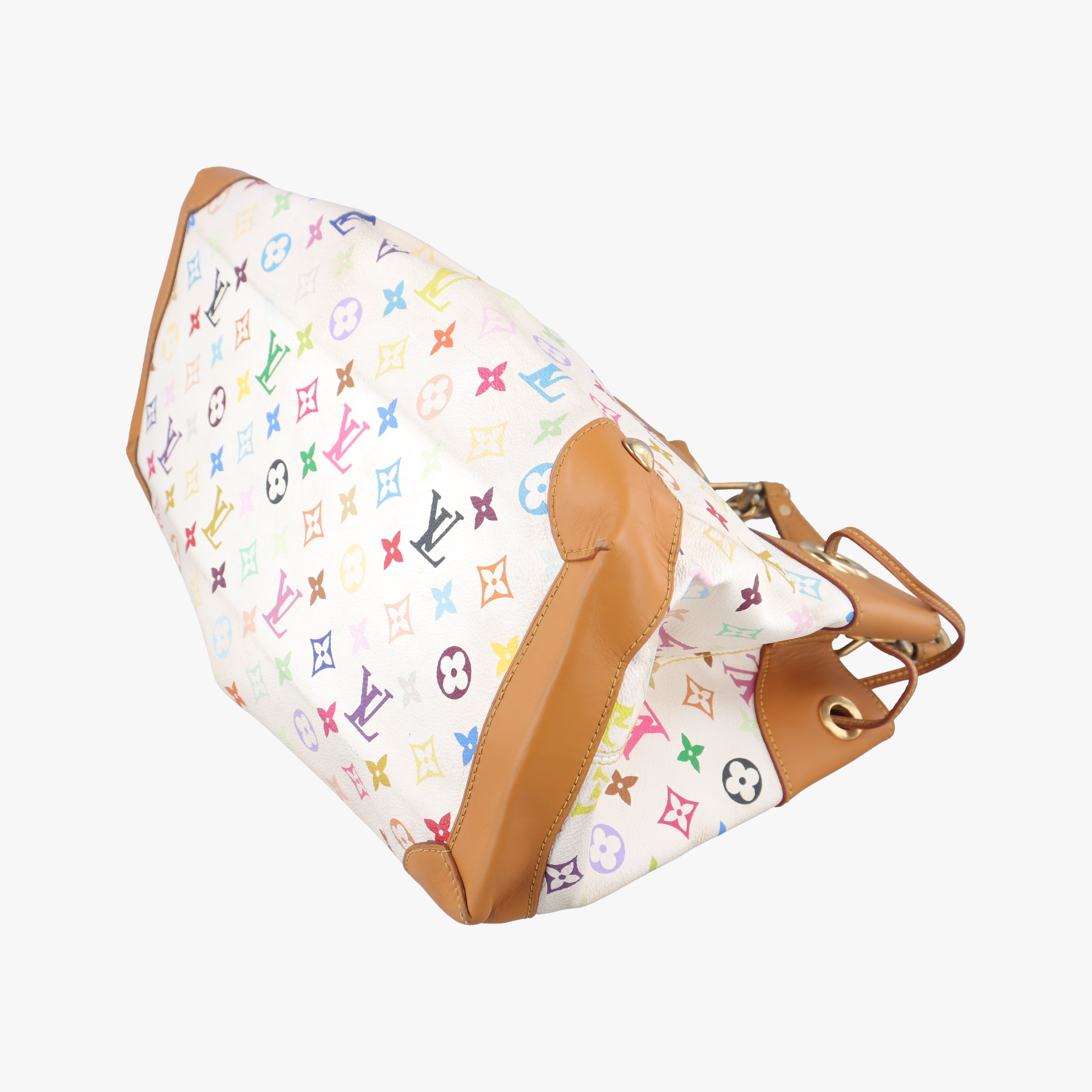 Pre-owned Louis Vuitton URSULA white Monogram Multicolor M40123 handbag | stylenewstar