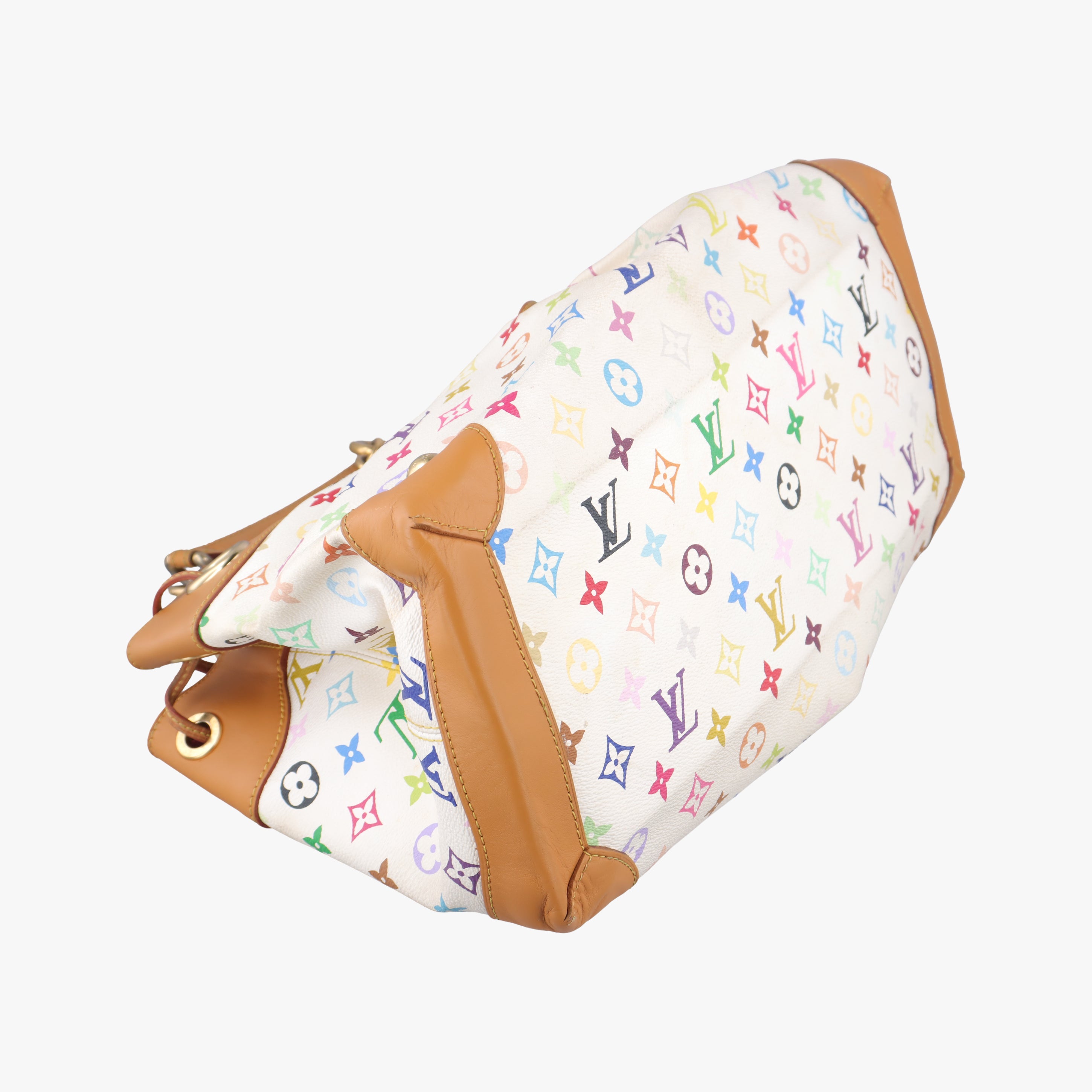 Pre-owned Louis Vuitton URSULA white Monogram Multicolor M40123 handbag | stylenewstar