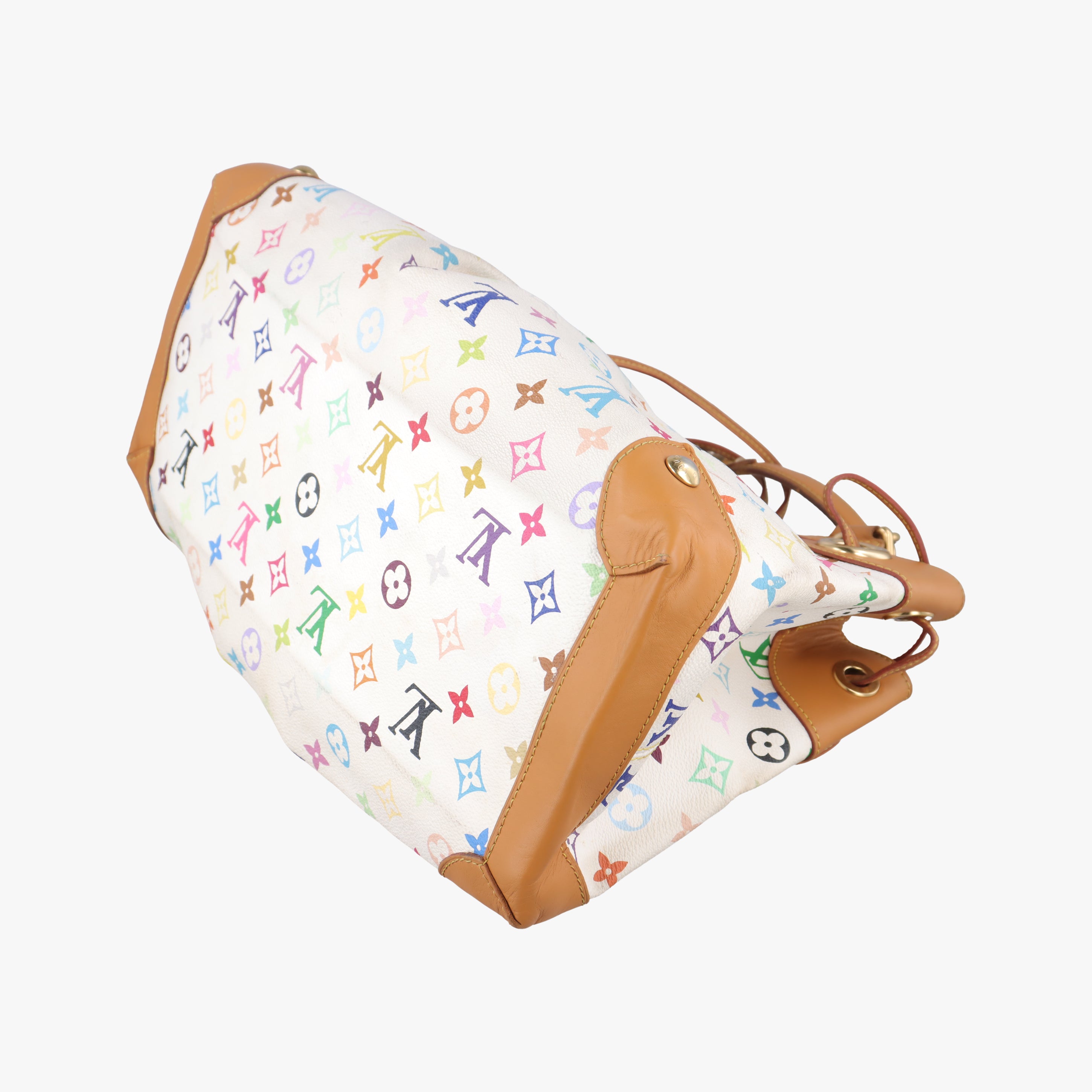 Pre-owned Louis Vuitton URSULA white Monogram Multicolor M40123 handbag | stylenewstar