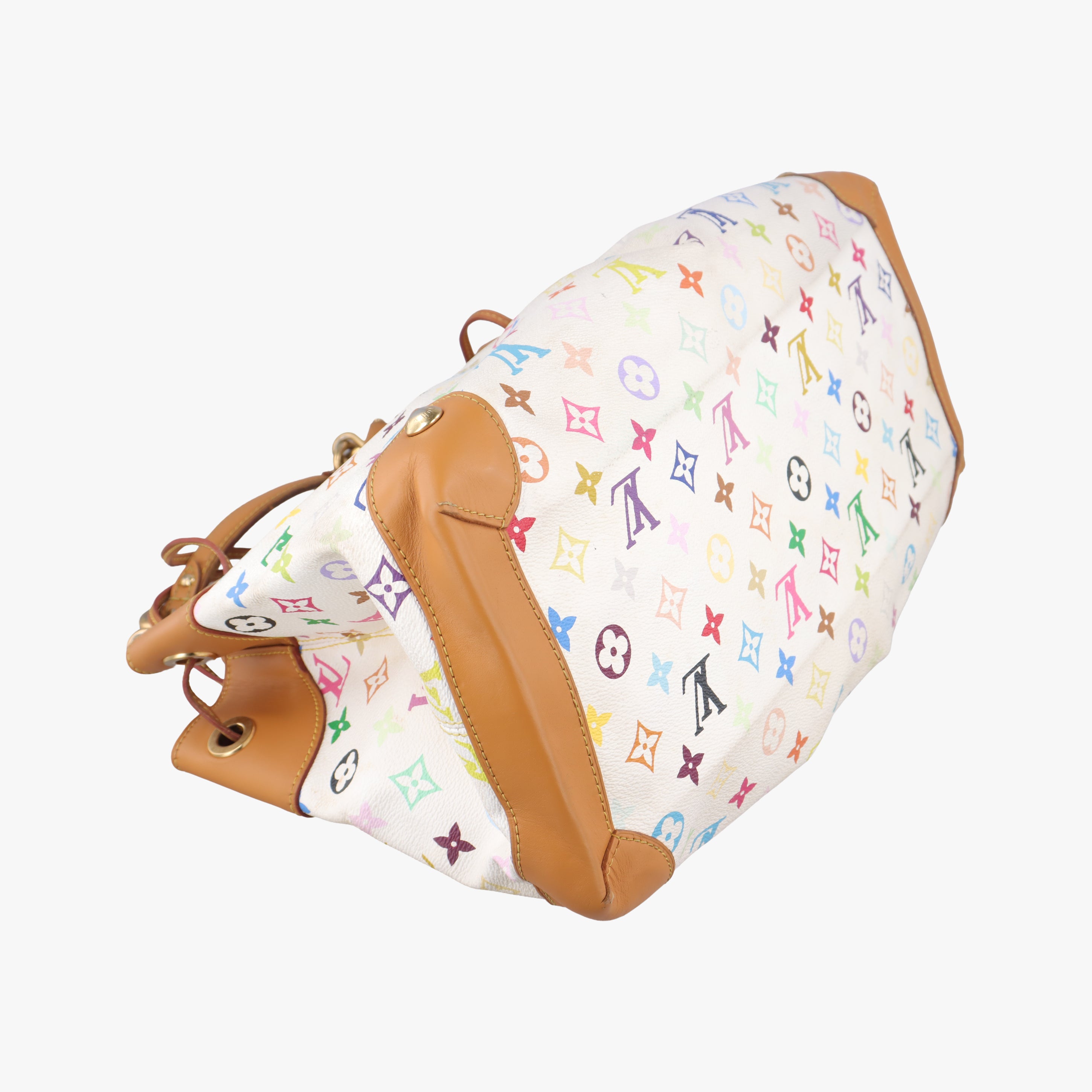 Pre-owned Louis Vuitton URSULA white Monogram Multicolor M40123 handbag | stylenewstar