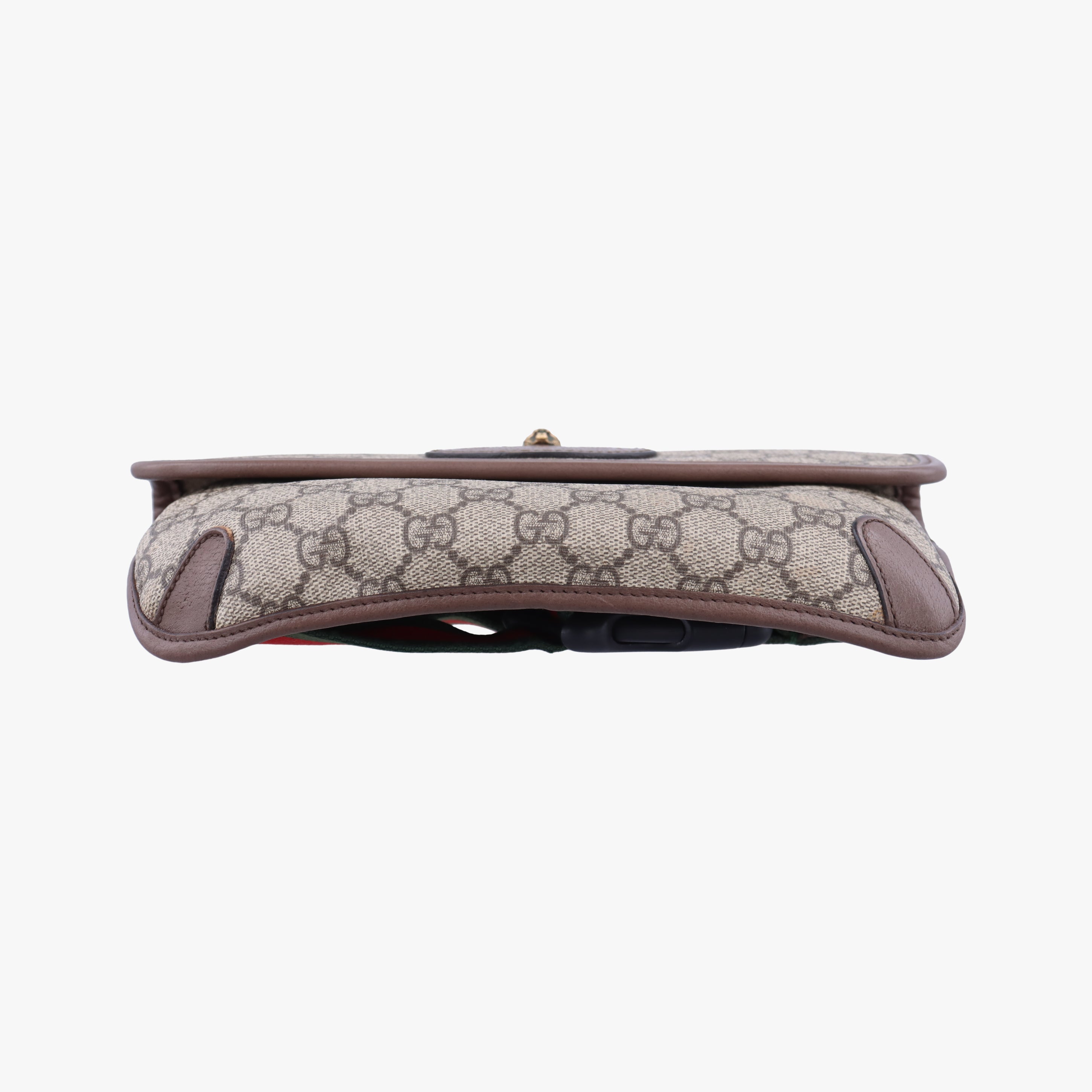 Pre-owned Gucci NEO VINTAGE GG Supreme Beige×red×green PVC coated canvas 493930 bum bag/waist bag | stylenewstar