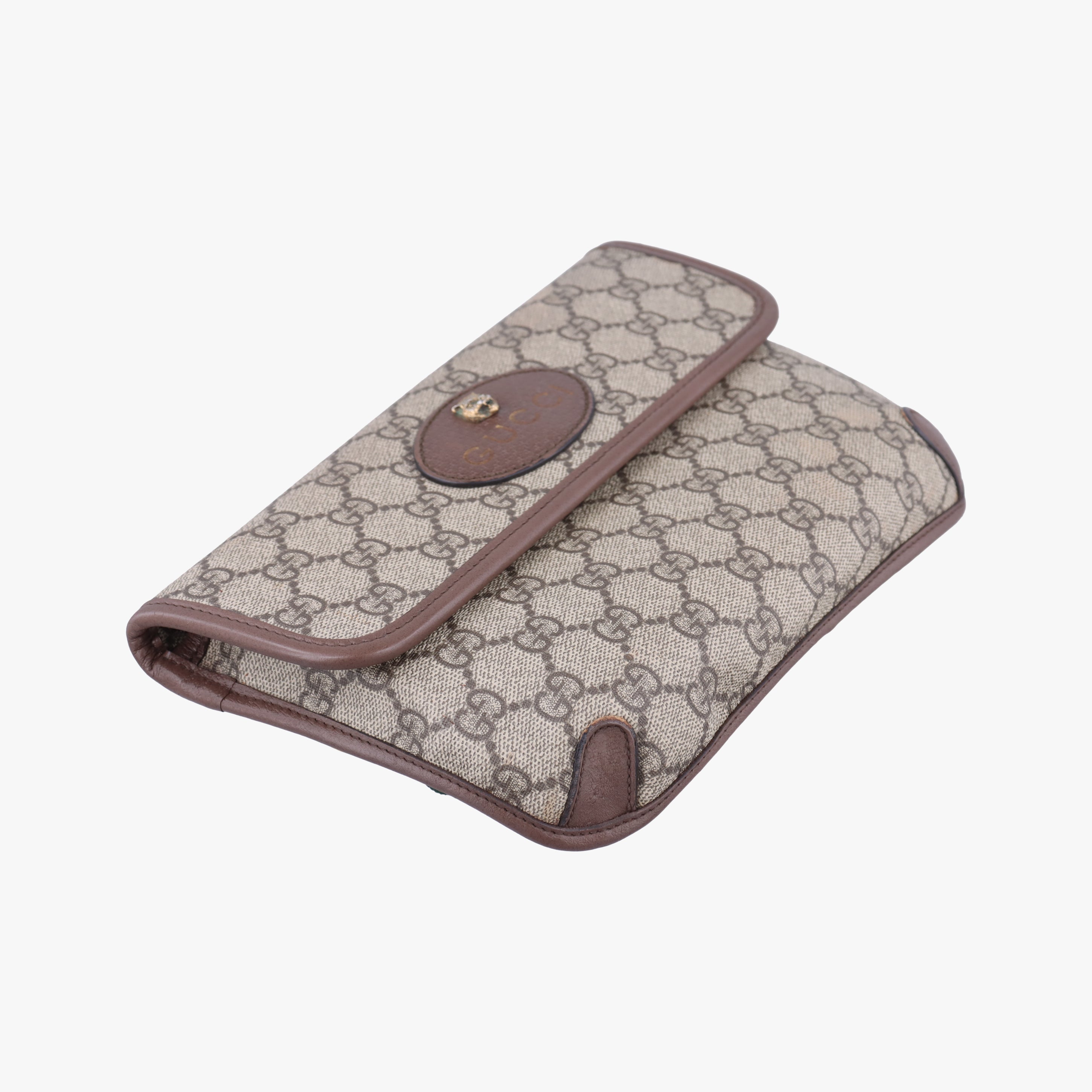 Pre-owned Gucci NEO VINTAGE GG Supreme Beige×red×green PVC coated canvas 493930 bum bag/waist bag | stylenewstar