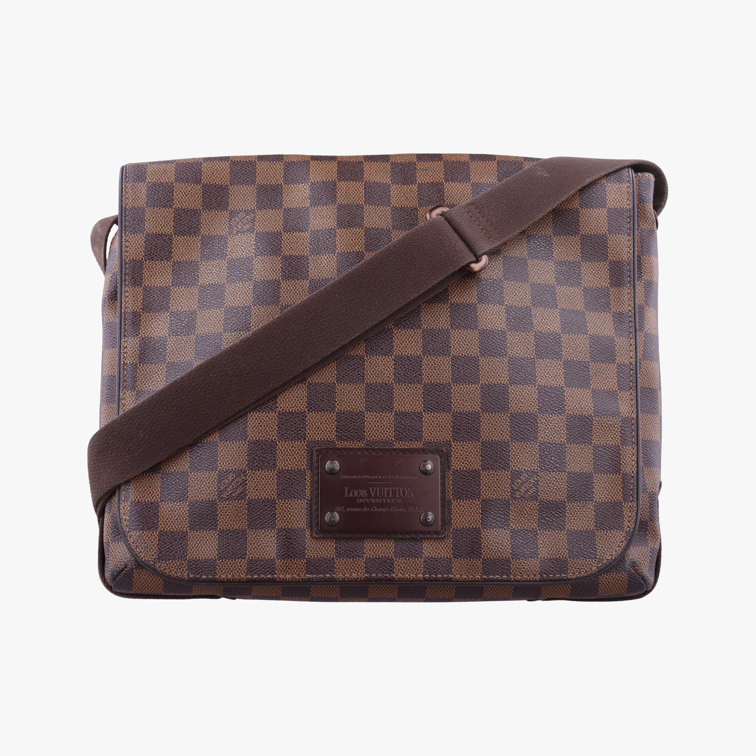 Pre-owned Louis Vuitton BROOKLYN MM EBENE Damier Canvas N51211 shoulderbag | stylenewstar