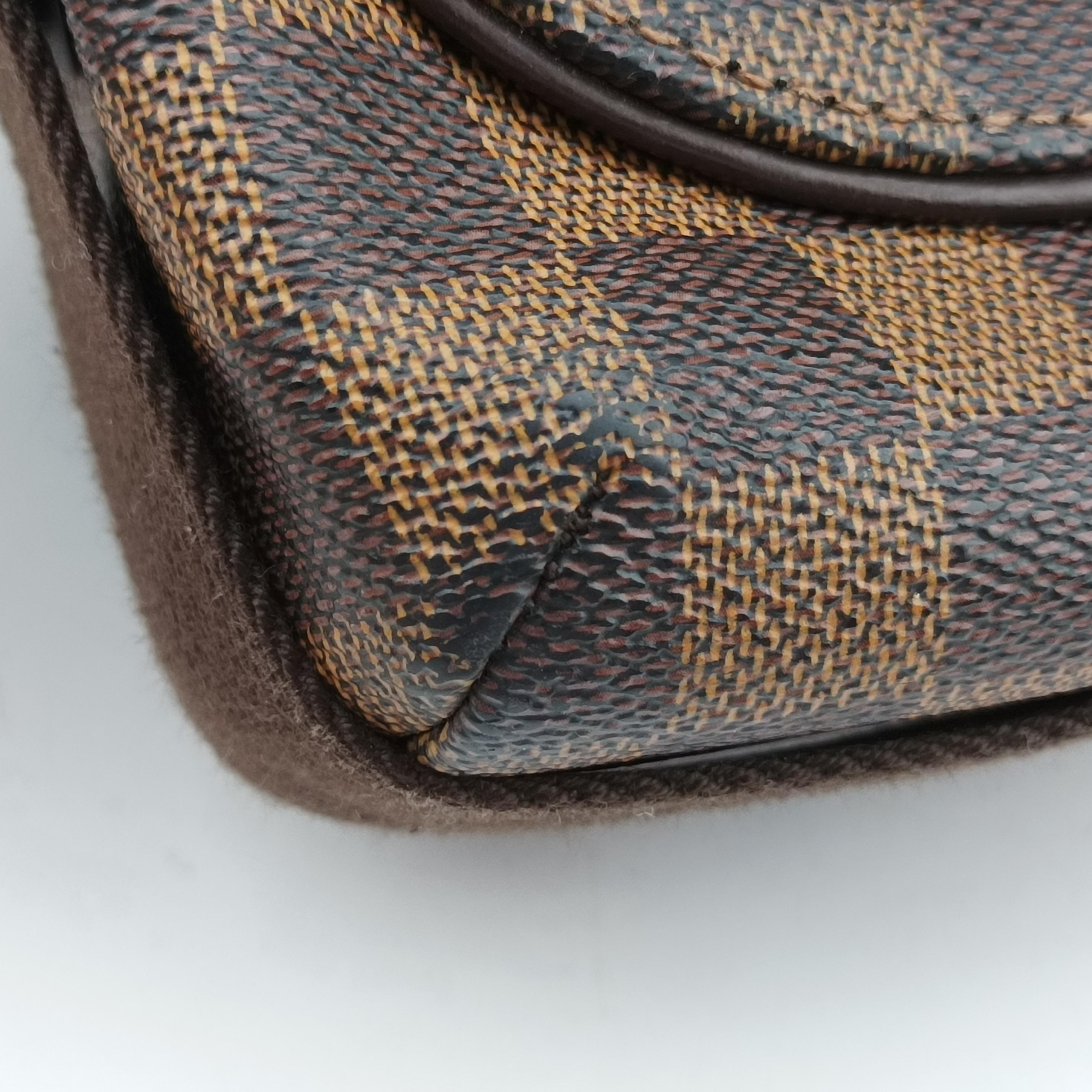 Pre-owned Louis Vuitton BROOKLYN MM EBENE Damier Canvas N51211 shoulderbag | stylenewstar