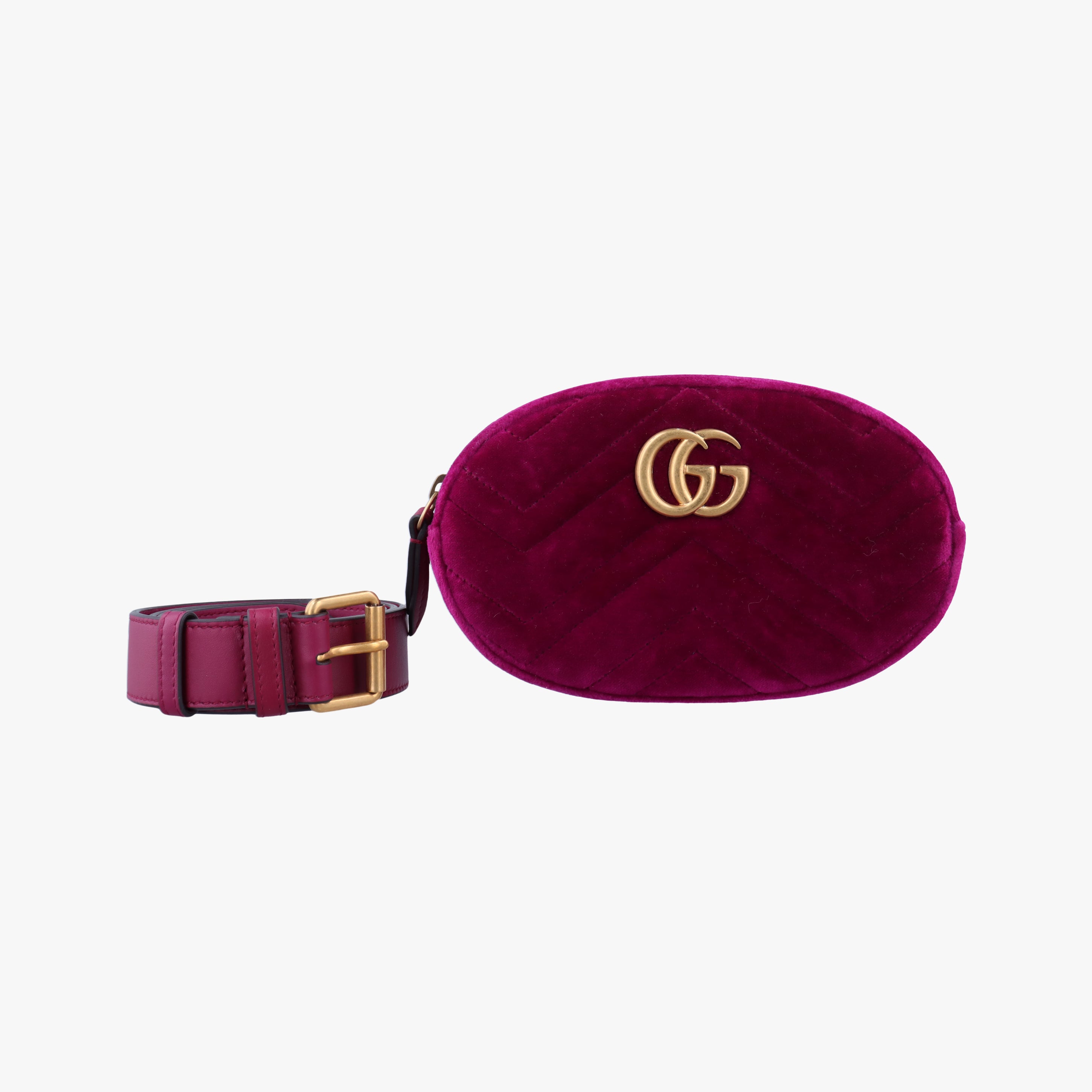 Vintage Gucci GG Marmont Purple velour 476434 bum bag/waist bag | stylenewstar