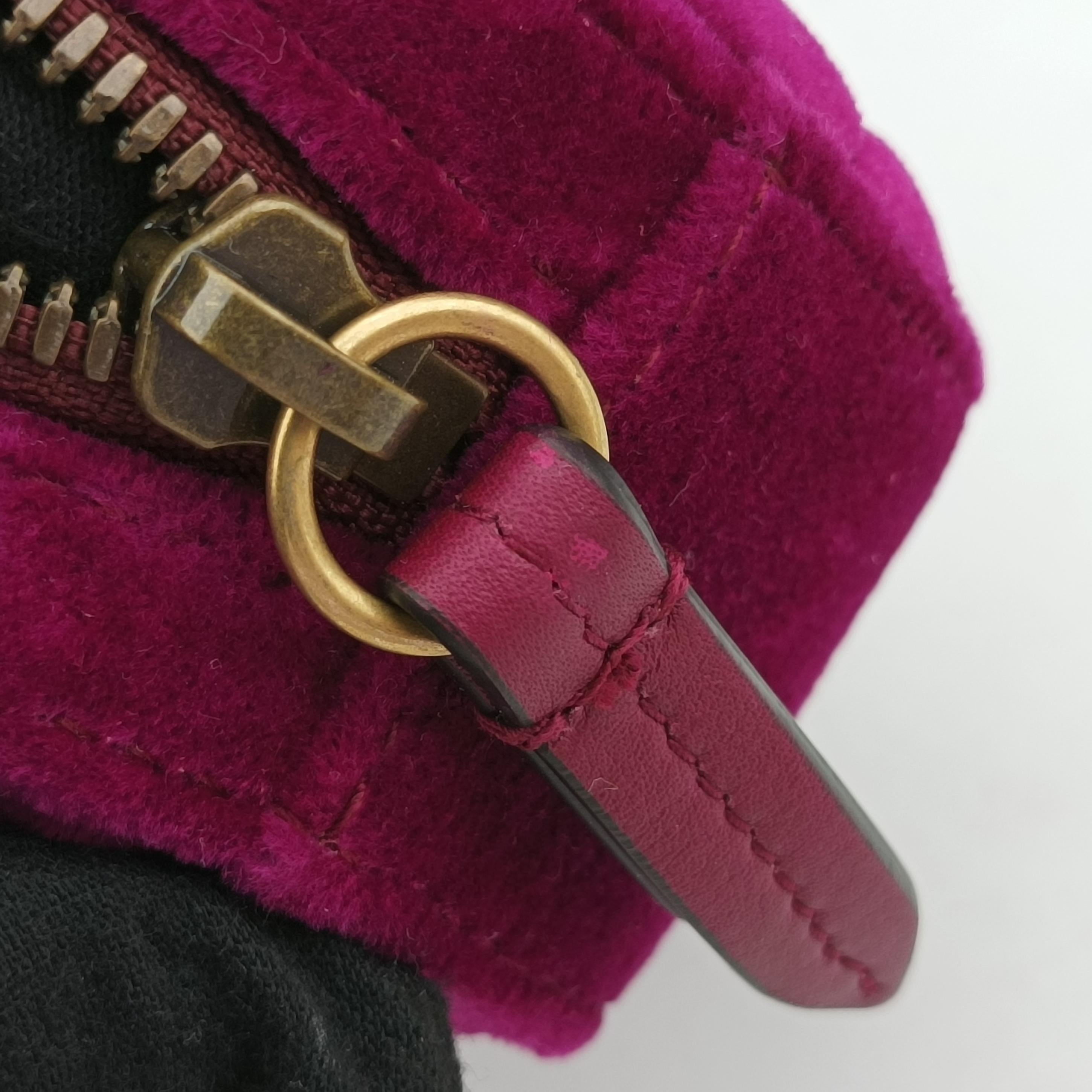 Vintage Gucci GG Marmont Purple velour 476434 bum bag/waist bag | stylenewstar