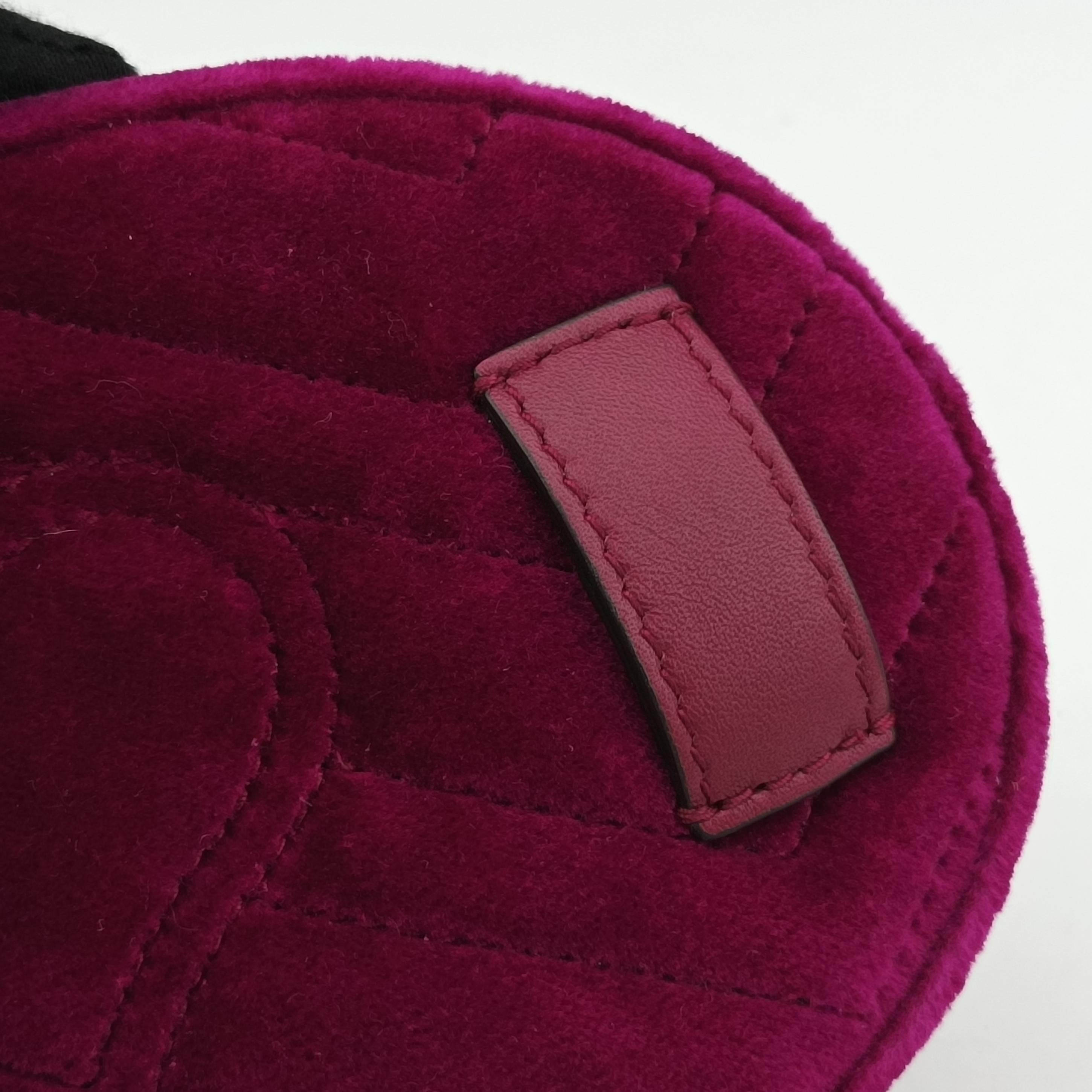 Vintage Gucci GG Marmont Purple velour 476434 bum bag/waist bag | stylenewstar