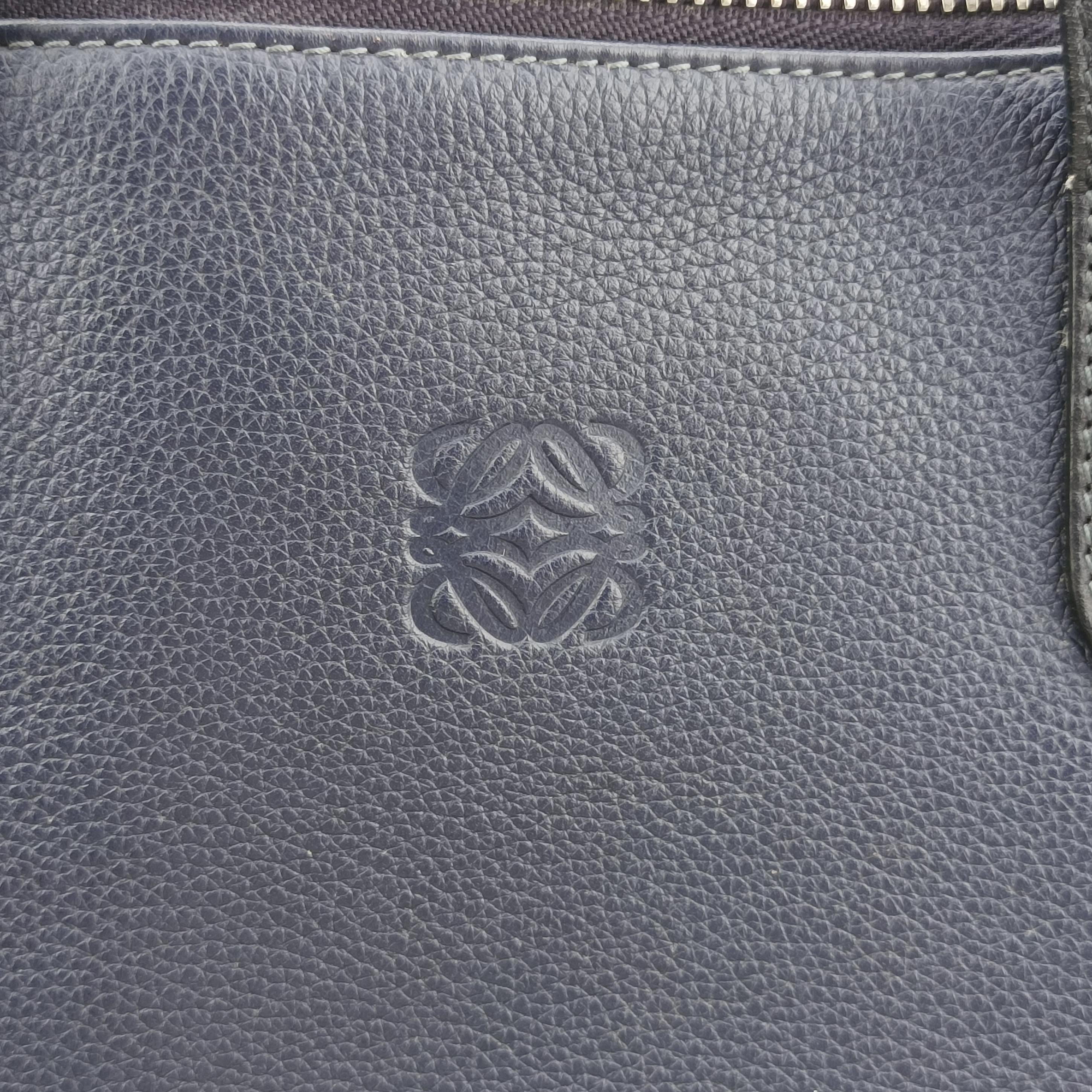 Pre-owned Loewe Toledo Blue Leather  handbag | stylenewstar