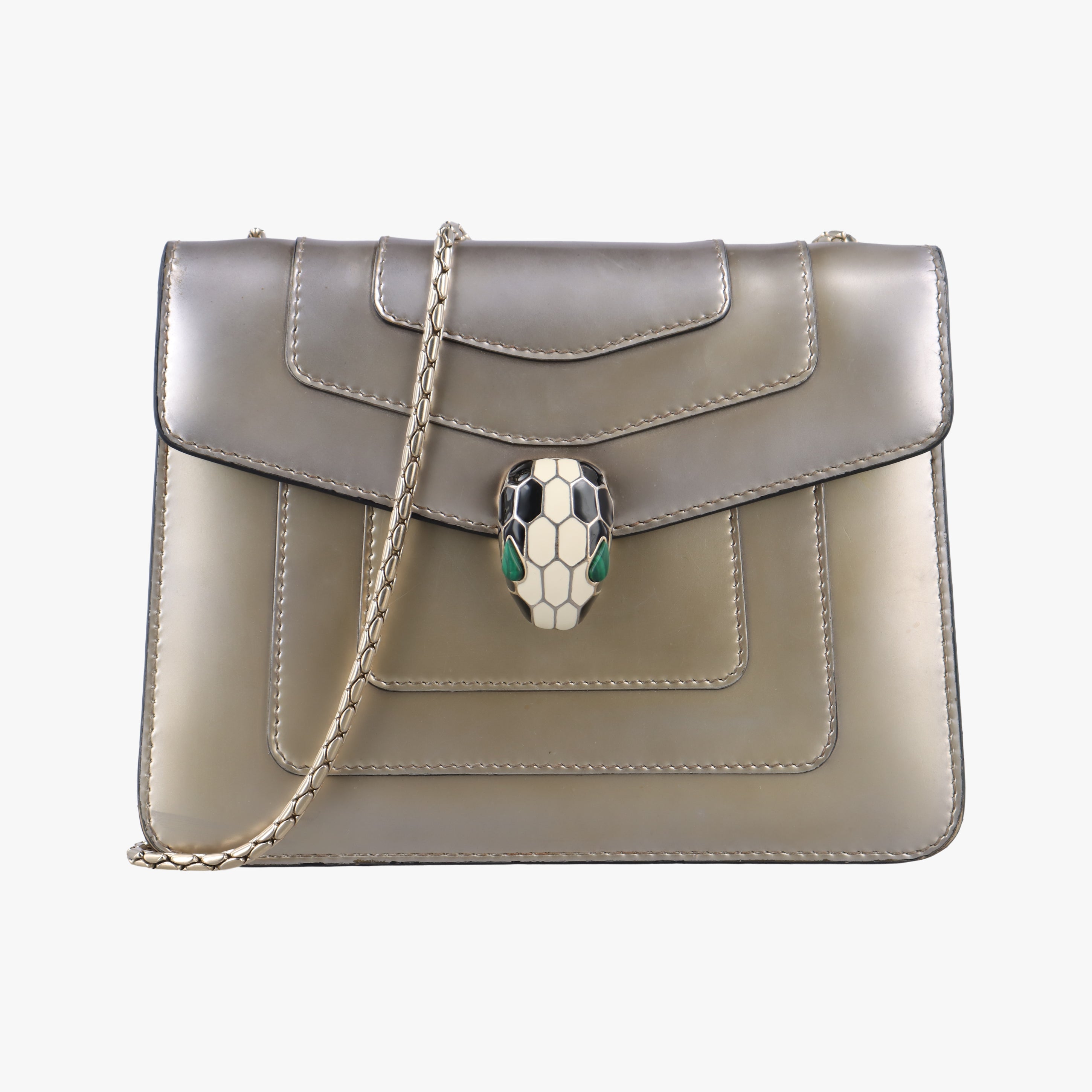 Pre-owned Bvlgari SERPENTI FOREVER Golden Enamel  shoulderbag | stylenewstar