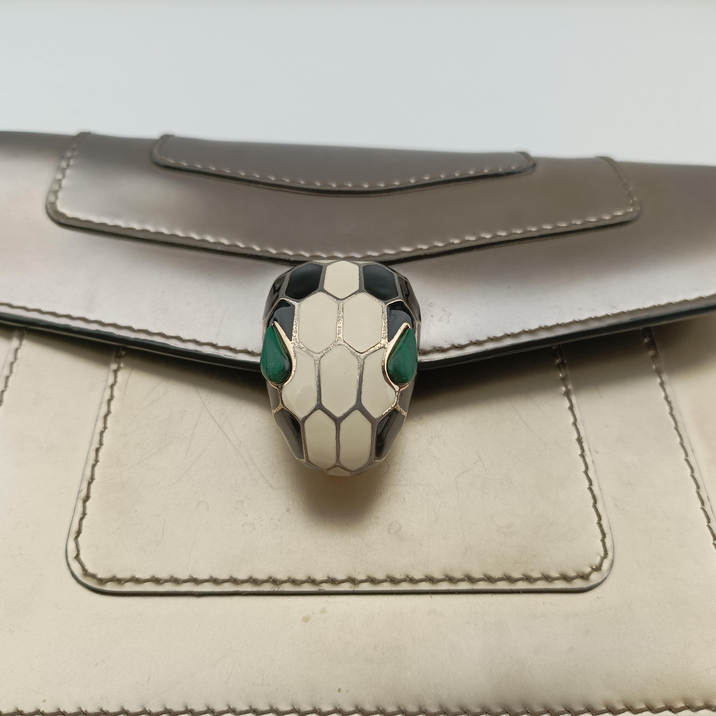 Pre-owned Bvlgari SERPENTI FOREVER Golden Enamel  shoulderbag | stylenewstar